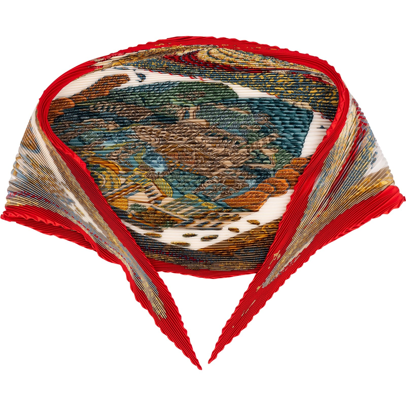 Hermès - L'Atlantide Plisse Silk Scarf