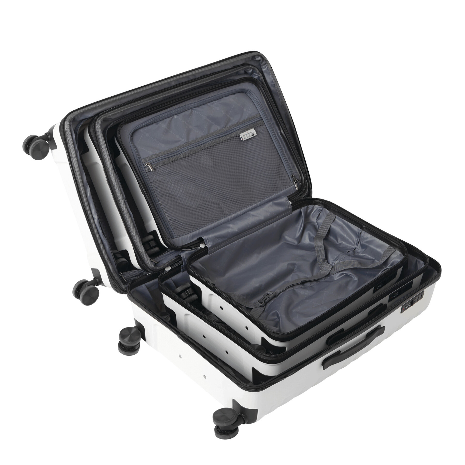 Sydney Kofferset mit 4 Rollen Gr. L/M/S - weiß