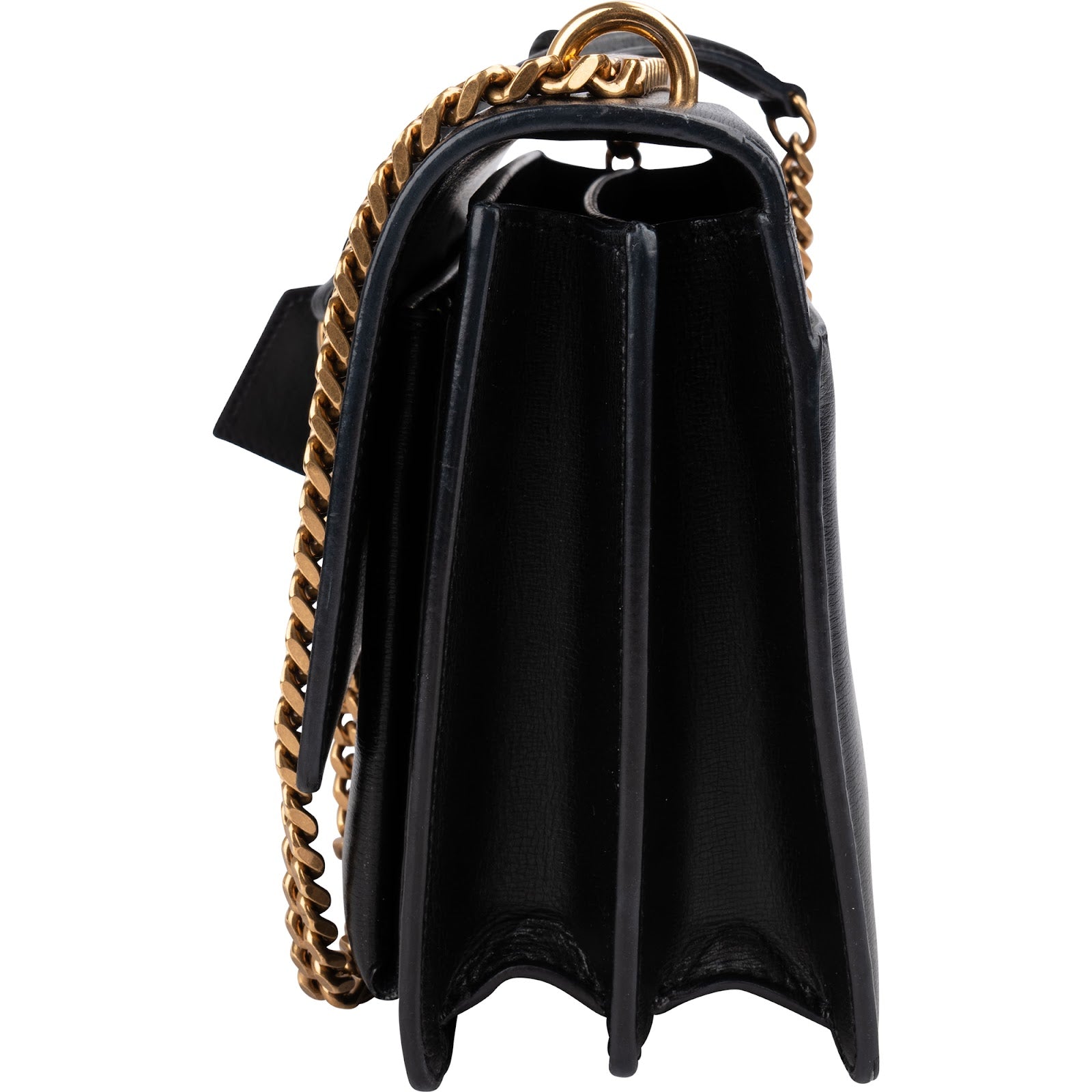 Saint Laurent Black Leather Sunset Medium Crossbody Bag