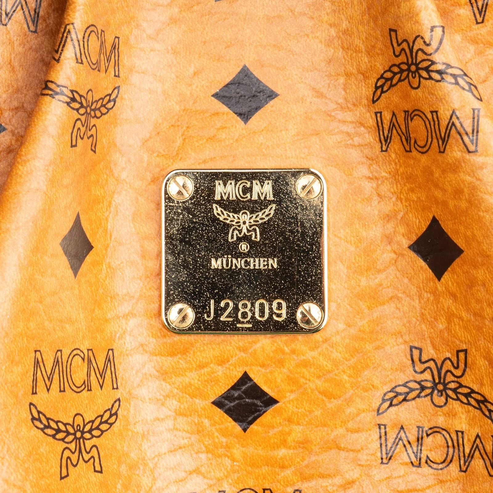 MCM Monogram Visetos Satchel Tote Shoulder Bag