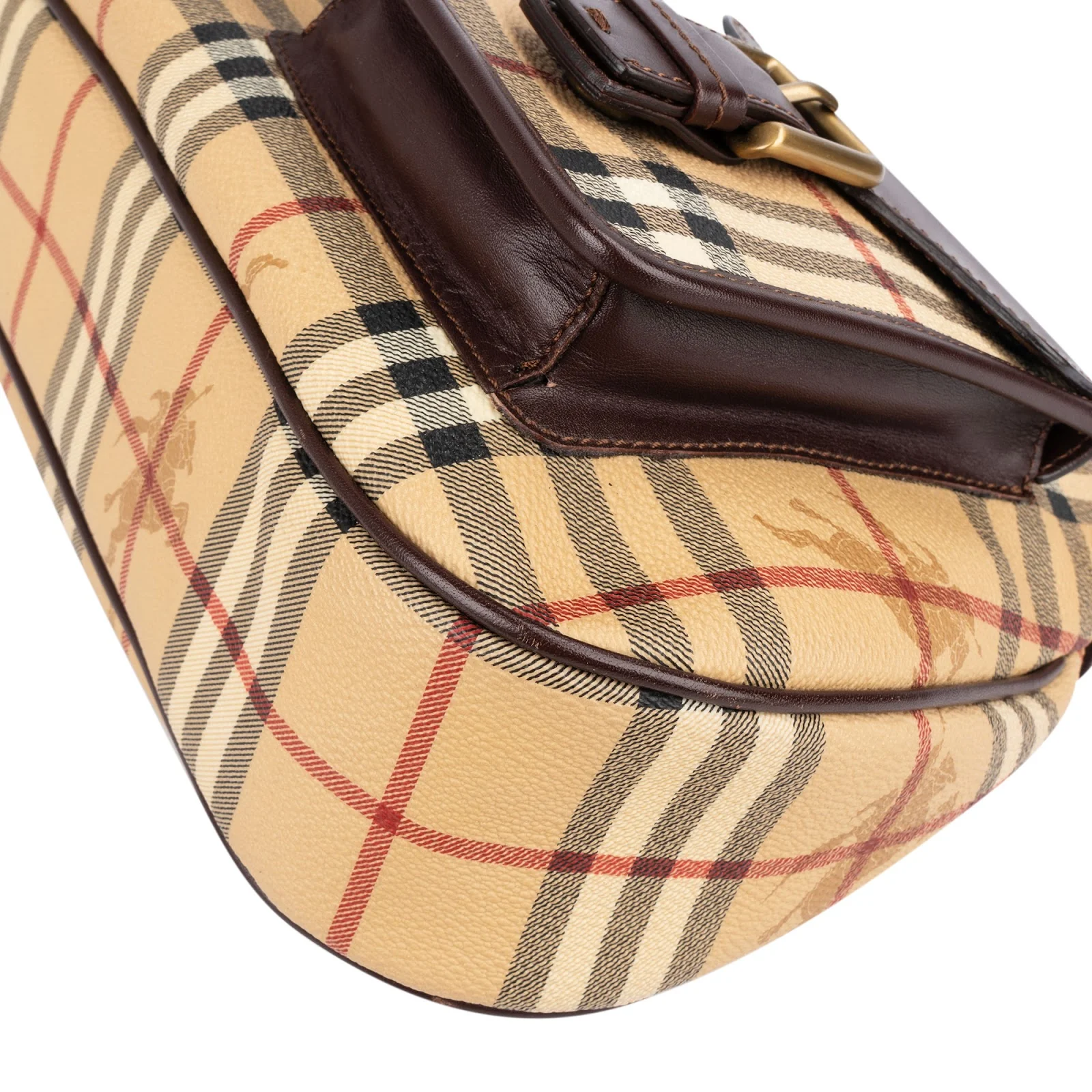 Burberry Haymarket Check Double Pocket Hobo Shoulder Bag