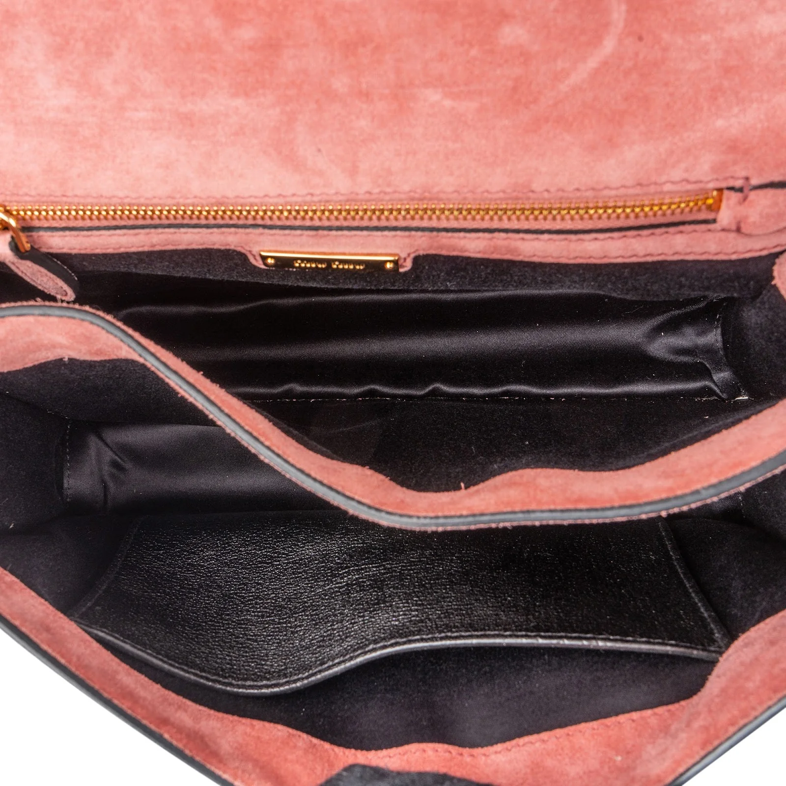 Miu Miu Black Madras Leather Top Handle Crossbody Bag