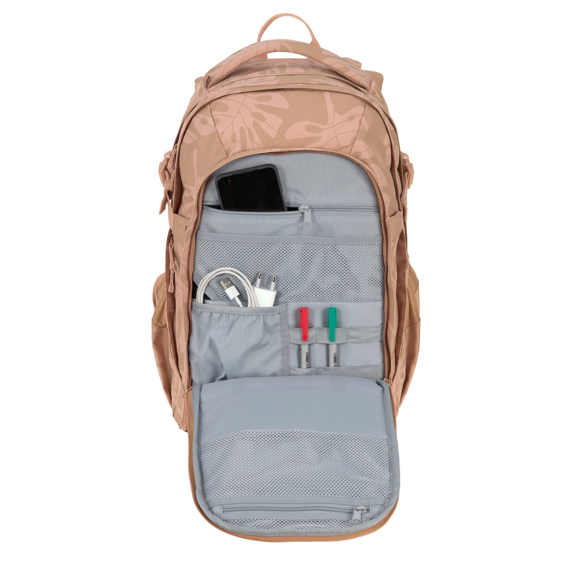 School Backpack Origin Bold - Leaves Caramel