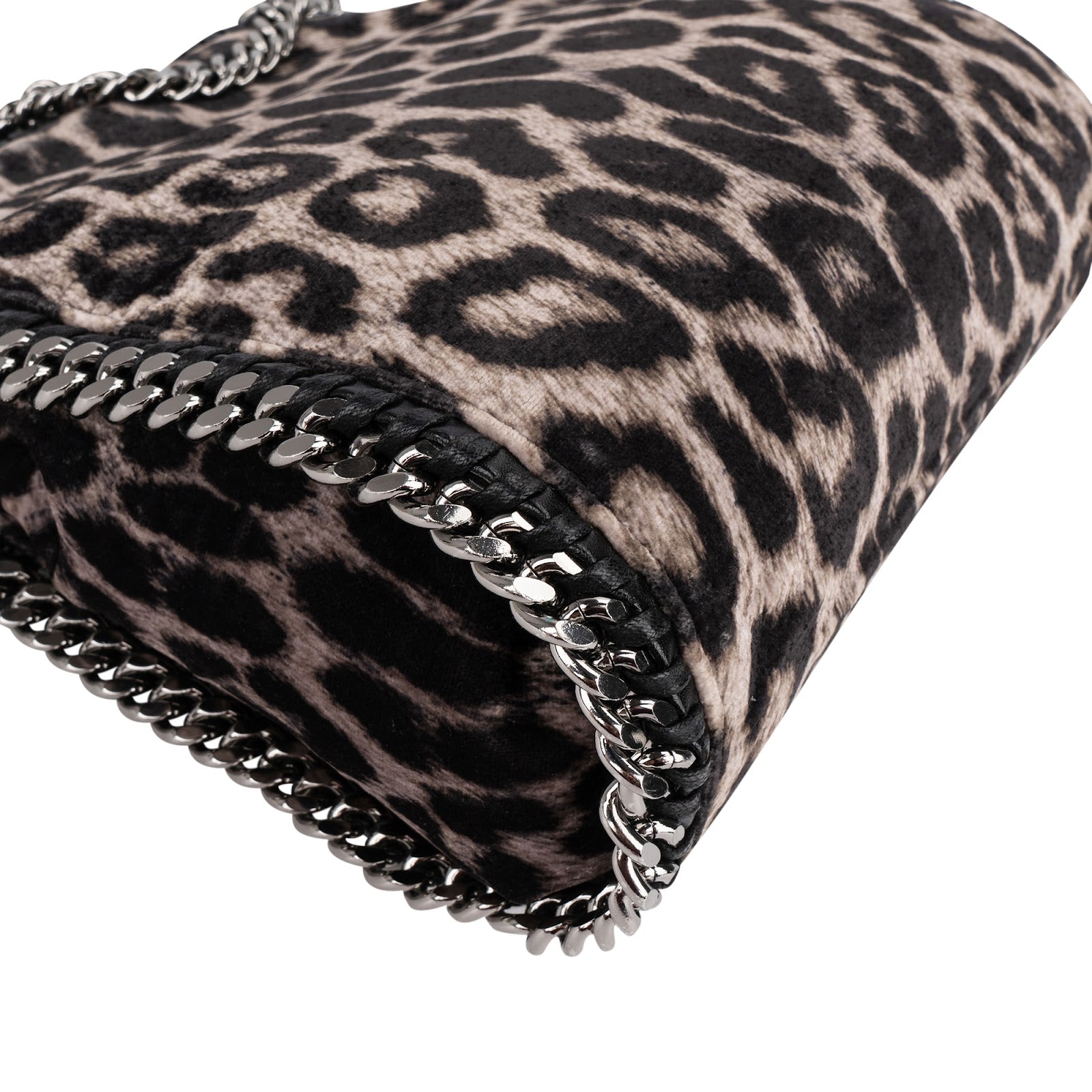 Stella McCartney Leopard Fur Print Falabella Tote Crossbody Handbag