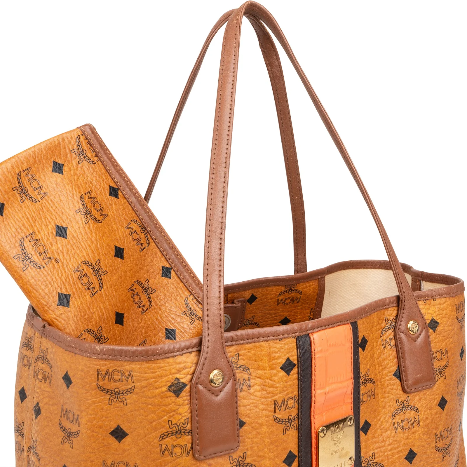 MCM Monogram Visetos Liz Reversible Shopper Shoulder Bag