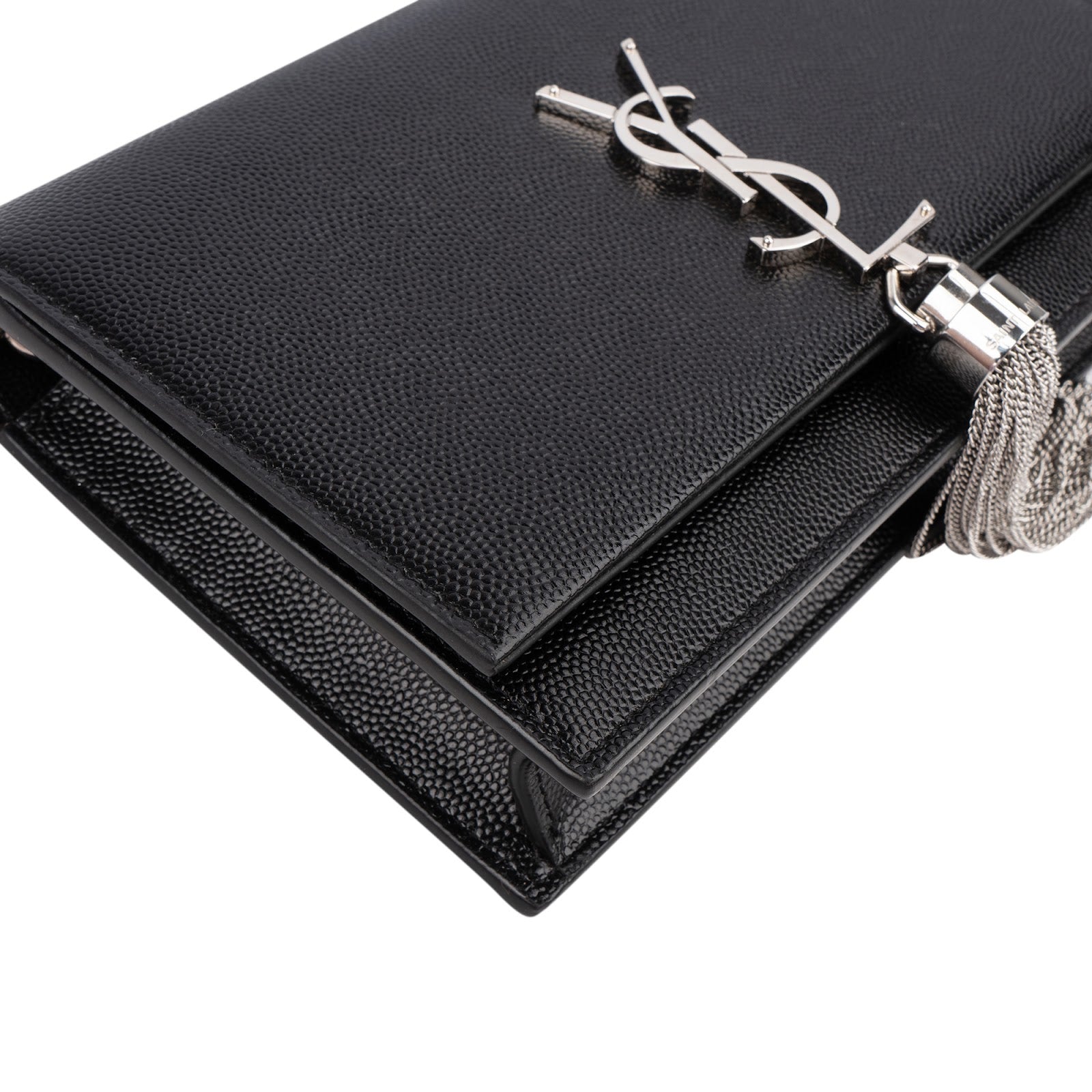 Saint Laurent Grain de Poudre Kate Tassel Wallet On Chain Crossbody Bag
