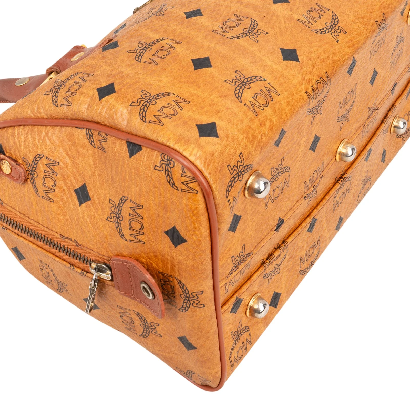 MCM Monogram Visetos Boston Bag