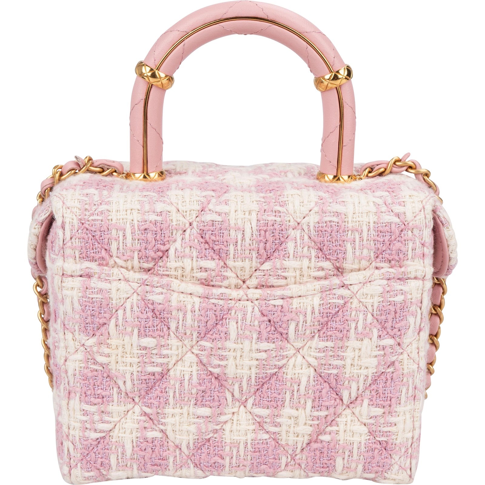 Chanel Quilted Tweed Top Handle CC Vanity Case