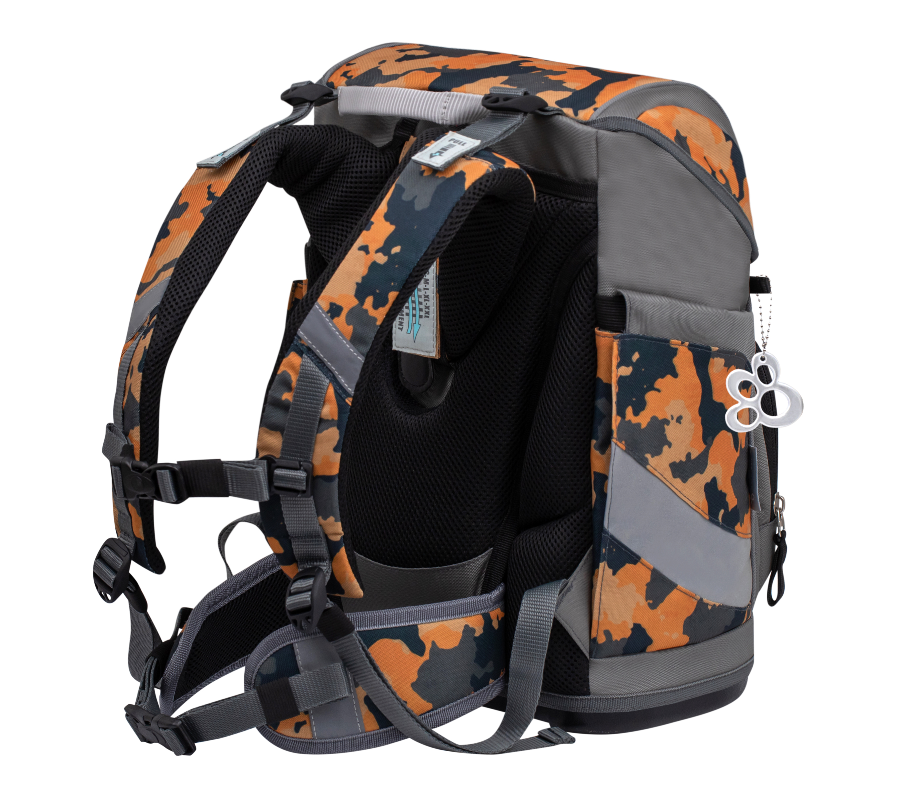 5-częściowy zestaw saszetek Smarty z 6 naszywkami - pomarańczowy kamuflaż