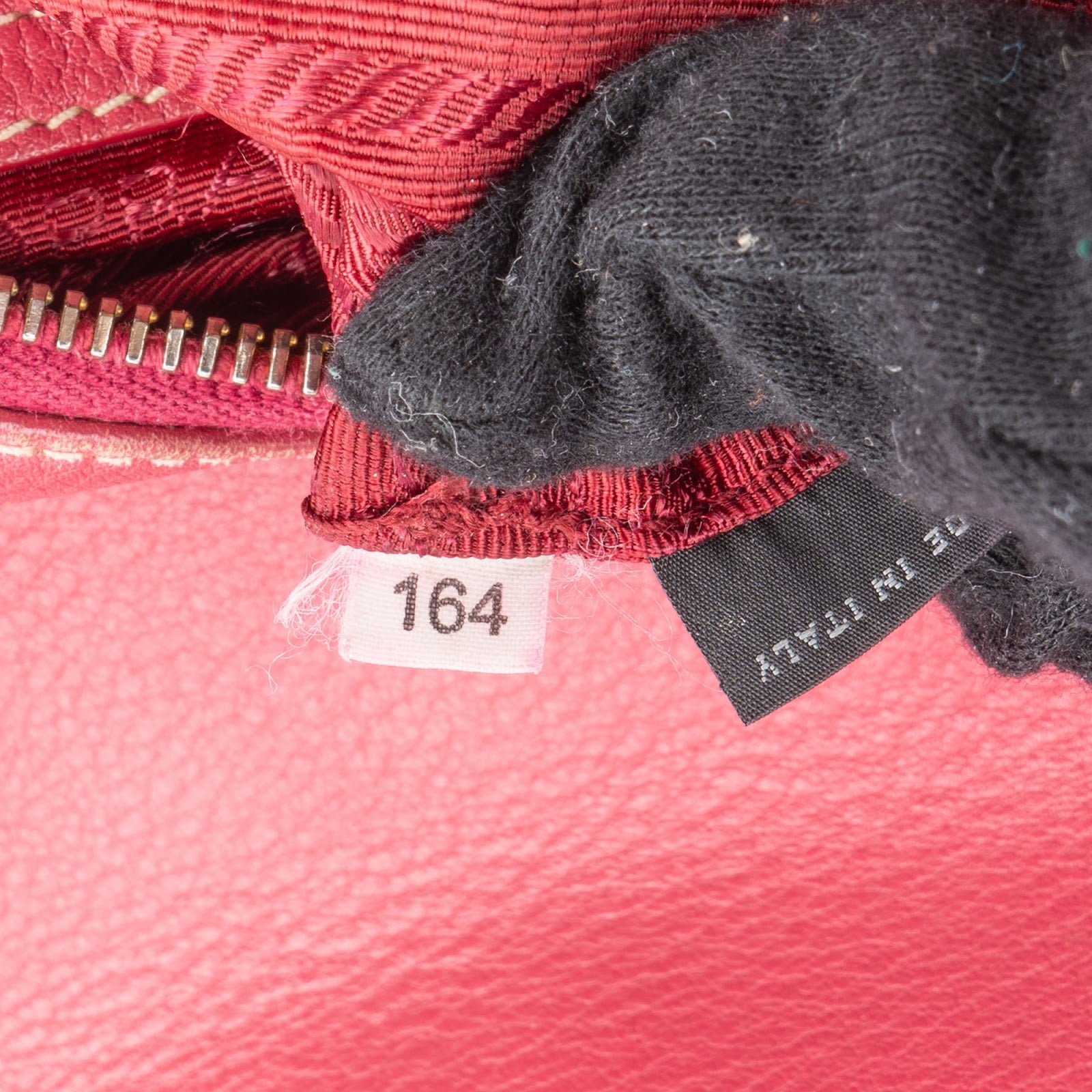 Prada Pink Leather Hobo Shoulder Bag