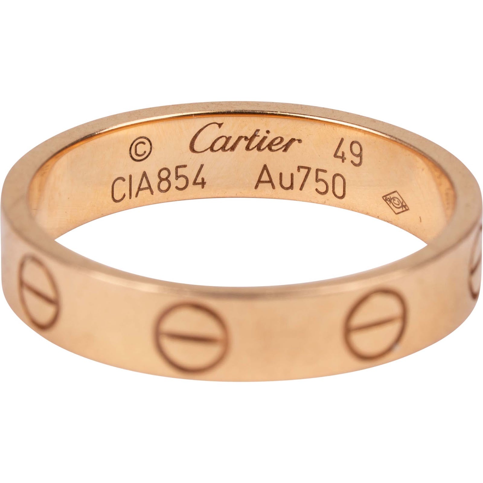 Cartier Au 750 Gold LOVE Wedding Band Ring (#49)