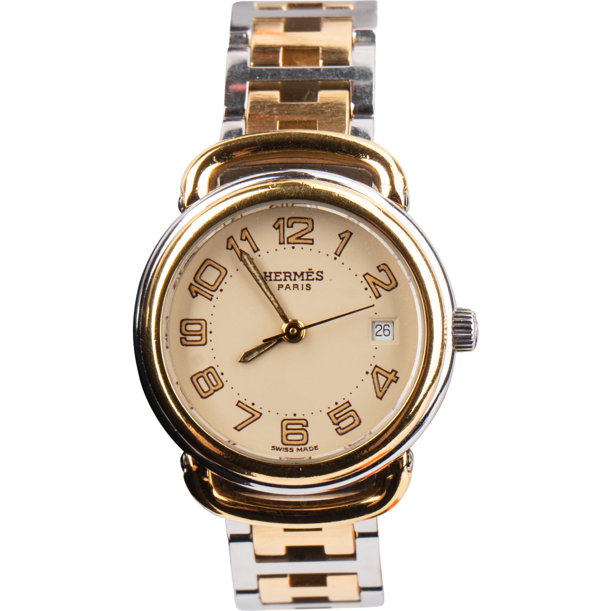 Hermès Bicolor Pullman 682128 Damen Armbanduhr