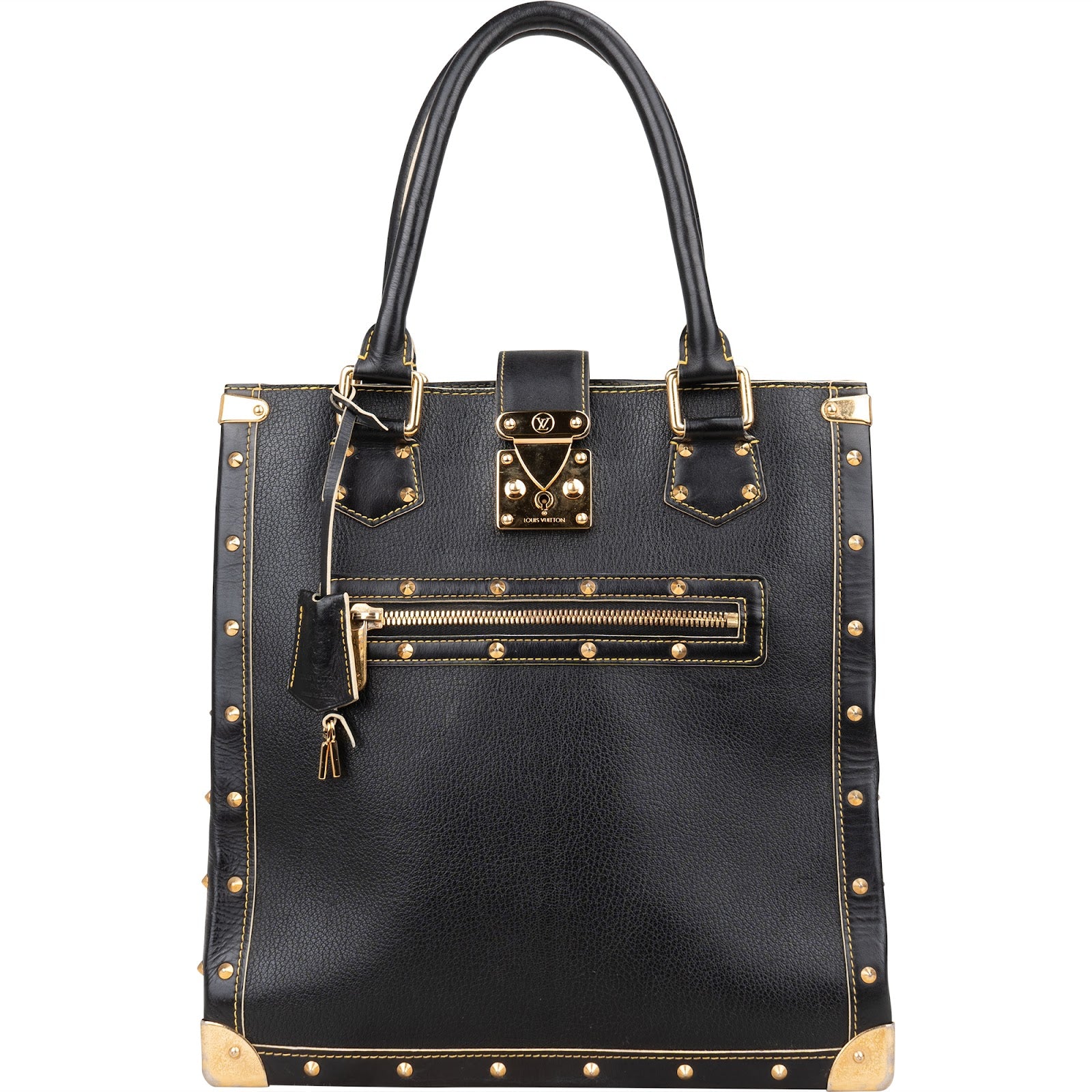Louis Vuitton Black Leather Suhali Handbag