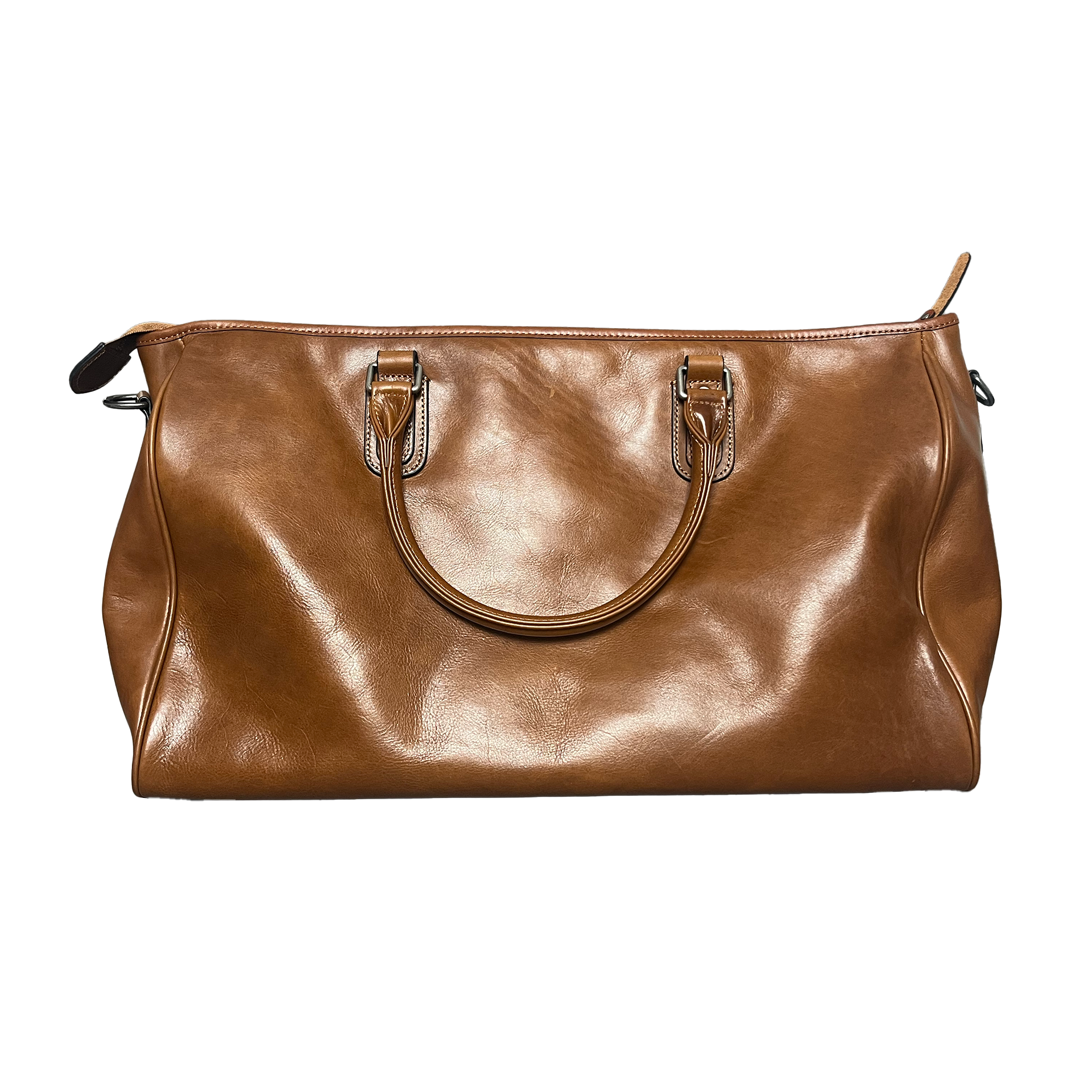 Weekender aus braunem Leder