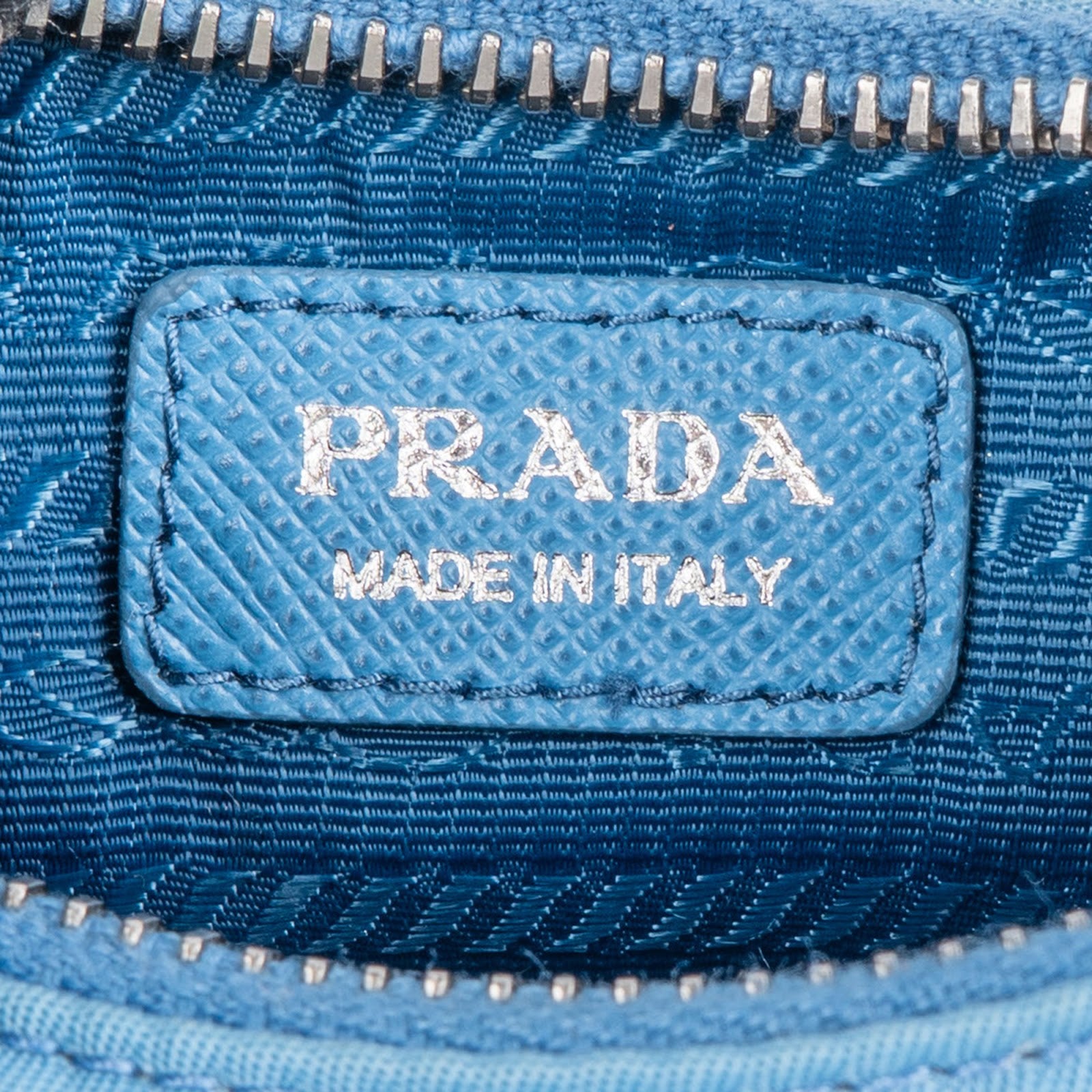 Prada Blue Nylon Triangle Re-Edition Crossbody Bag