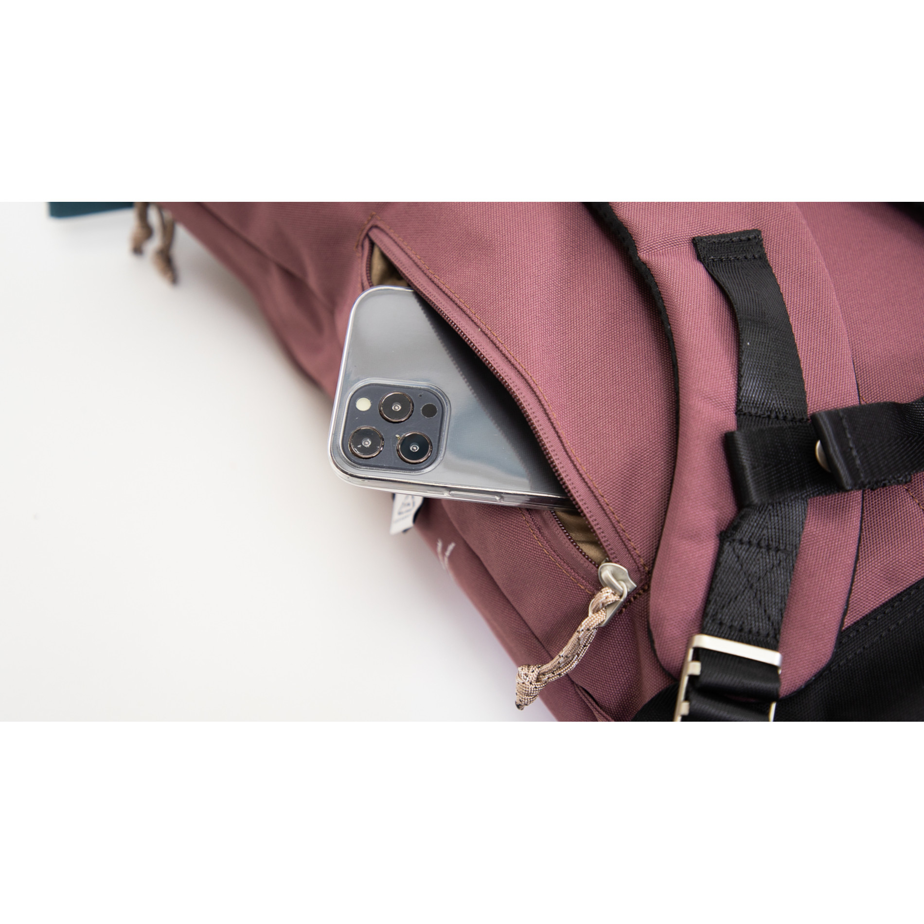 Christopher Reborn Backpack - plum x denim