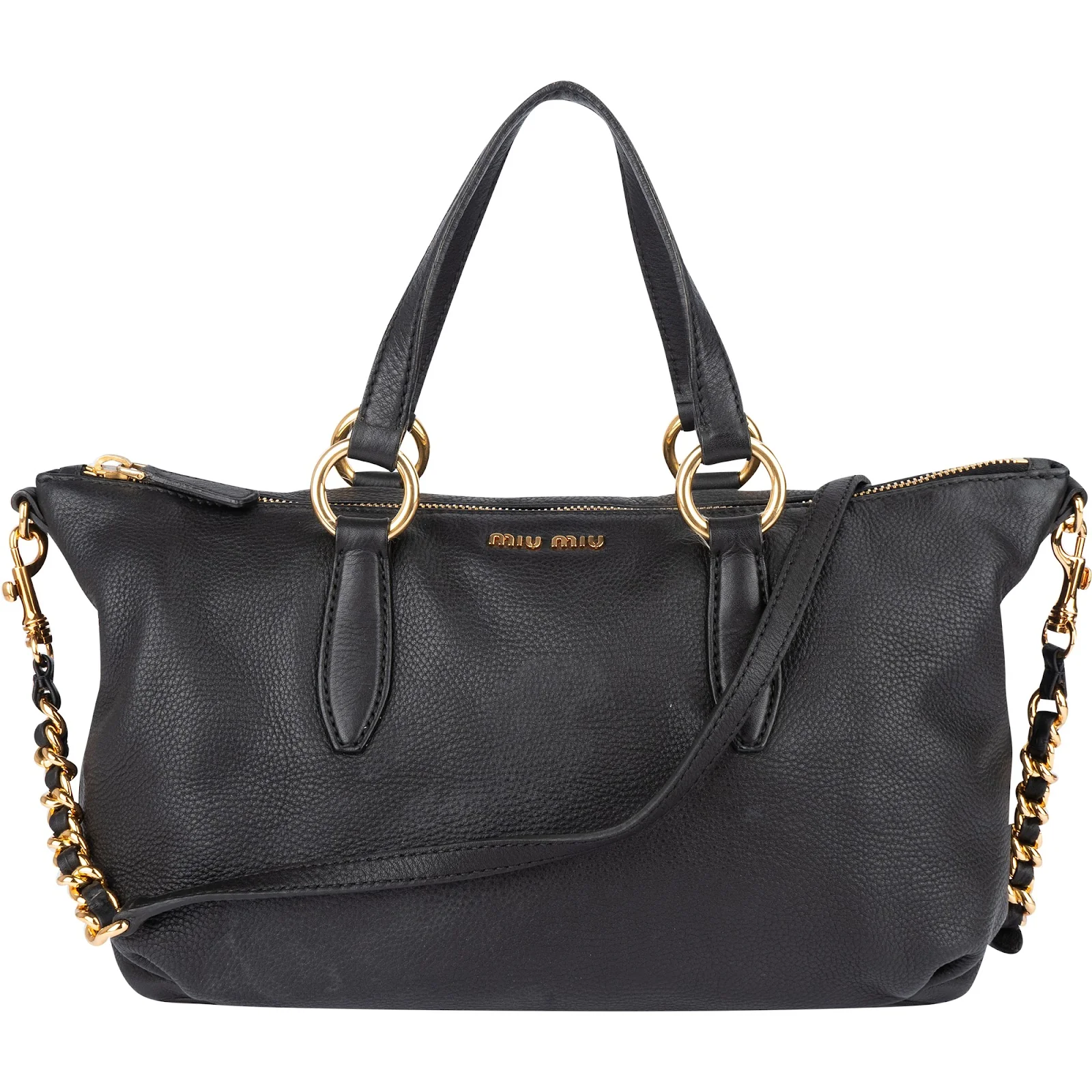 Miu Miu Vitello Lux Satchel Shoulder Bag