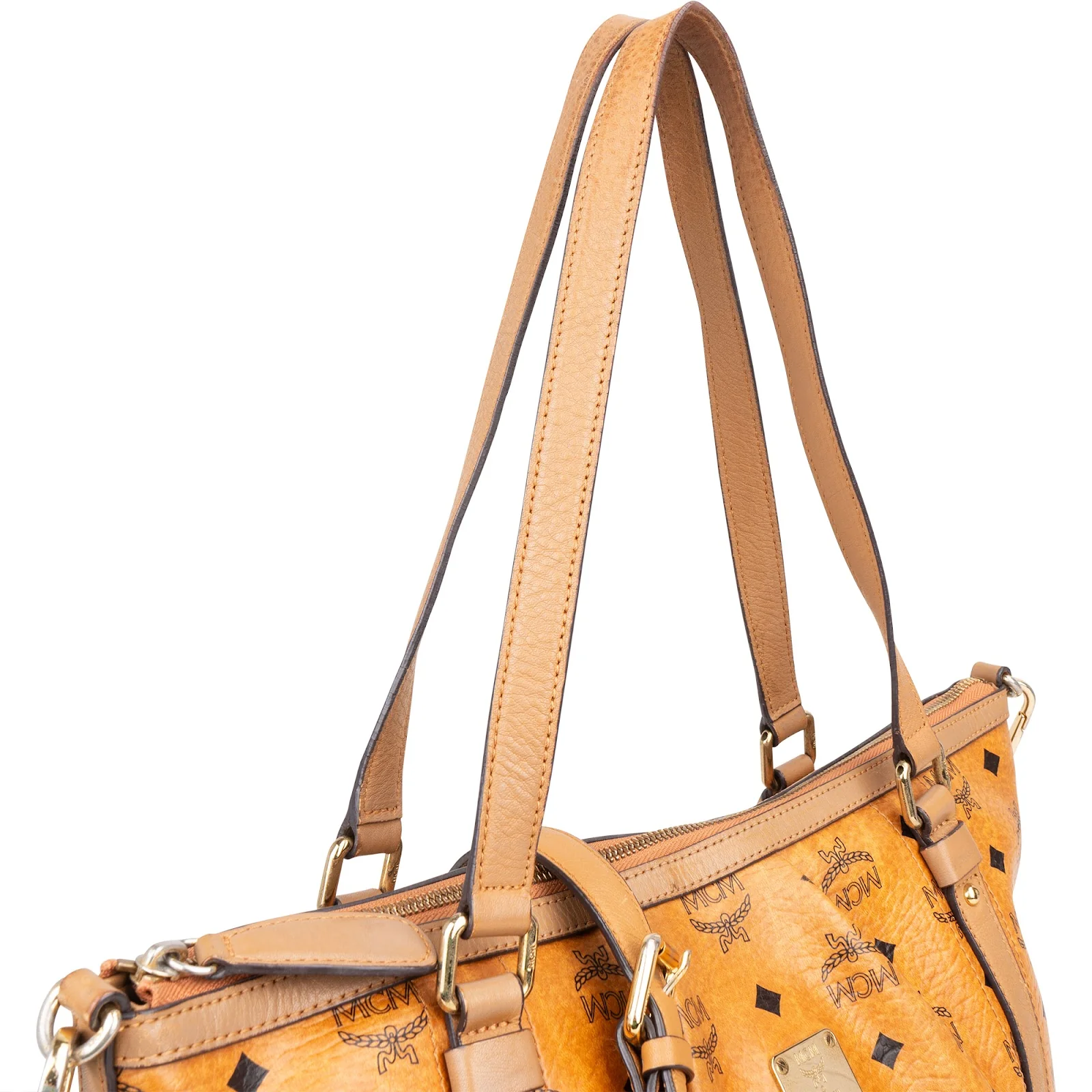 MCM Monogram Visetos Satchel Tote Shoulder Bag