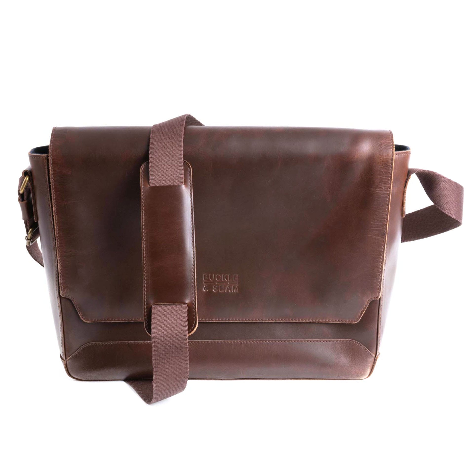Messenger Bag Times Leder - BROWN/Dots