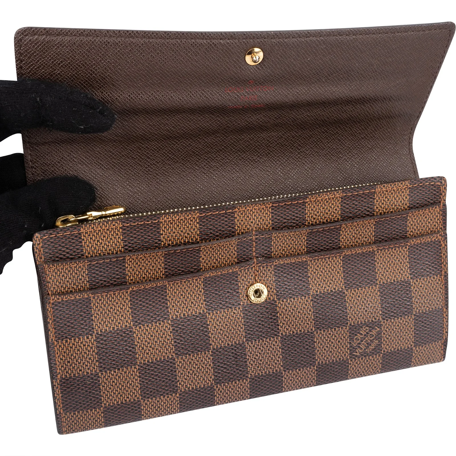 Louis Vuitton Monogram Damier Ebene Sarah Wallet