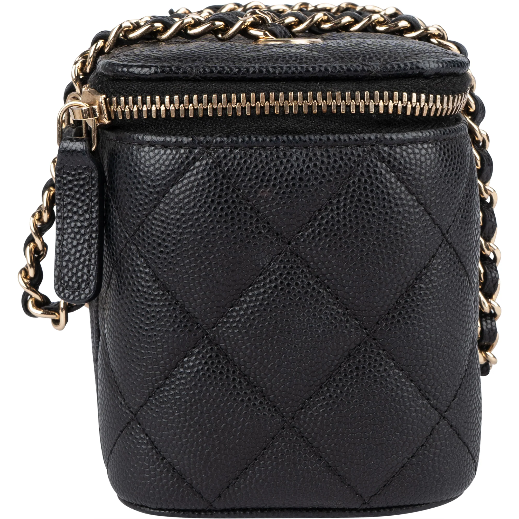 Chanel Quilted Caviar Leather Vanity Case Crossbody Bag