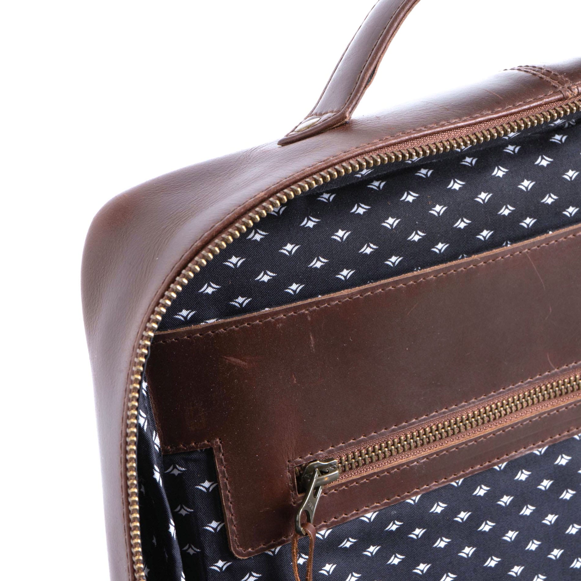 Lederrucksack Mik - BROWN/Dots