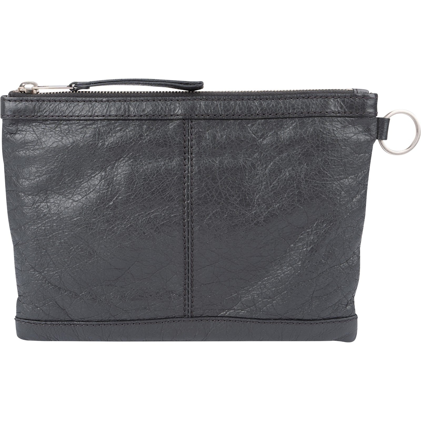 Balenciaga Grey Arena Leather Classic Clutch