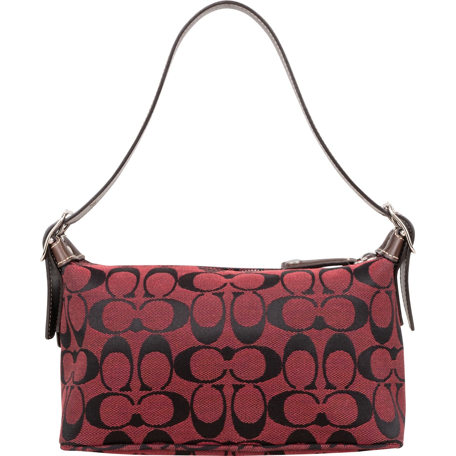 Coach Red Monogram Signature Demi Mini Handbag