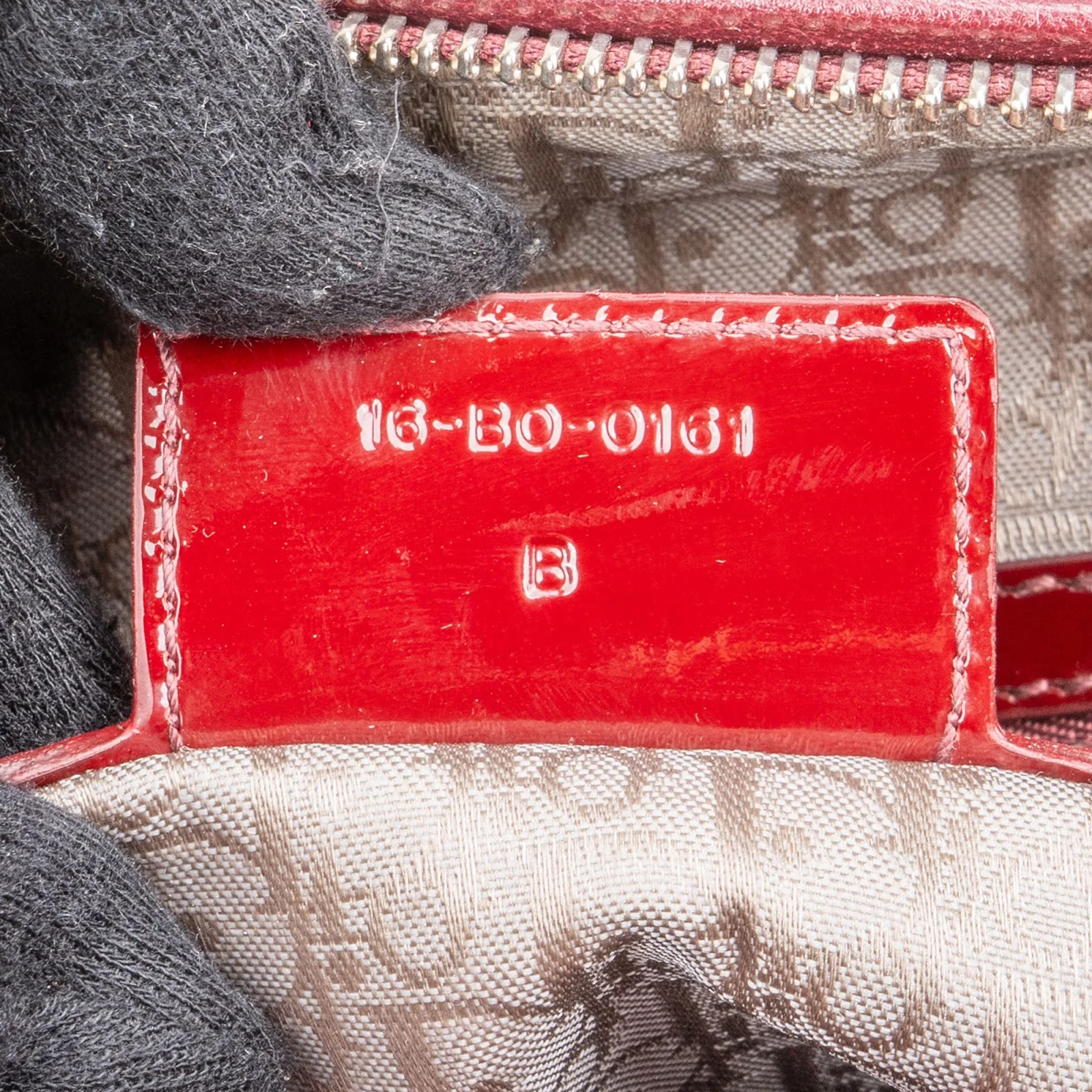 Christian Dior Quilted Patent Leather Lady Dior Handbag