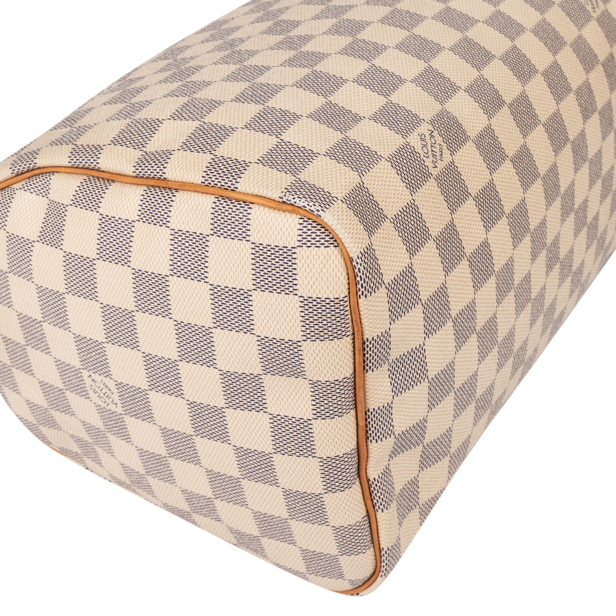 Louis Vuitton Damier Azur Monogram Speedy 30 Boston Bag