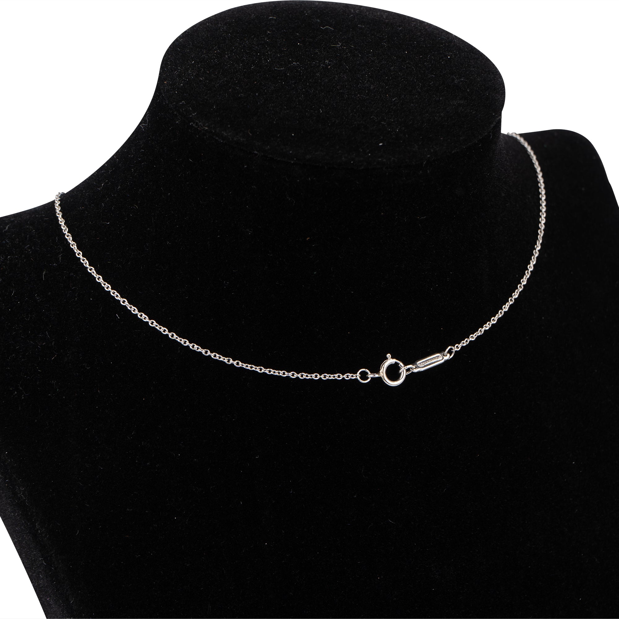 Tiffany & Co. 950 Platinum Crystal Woven Key Necklace