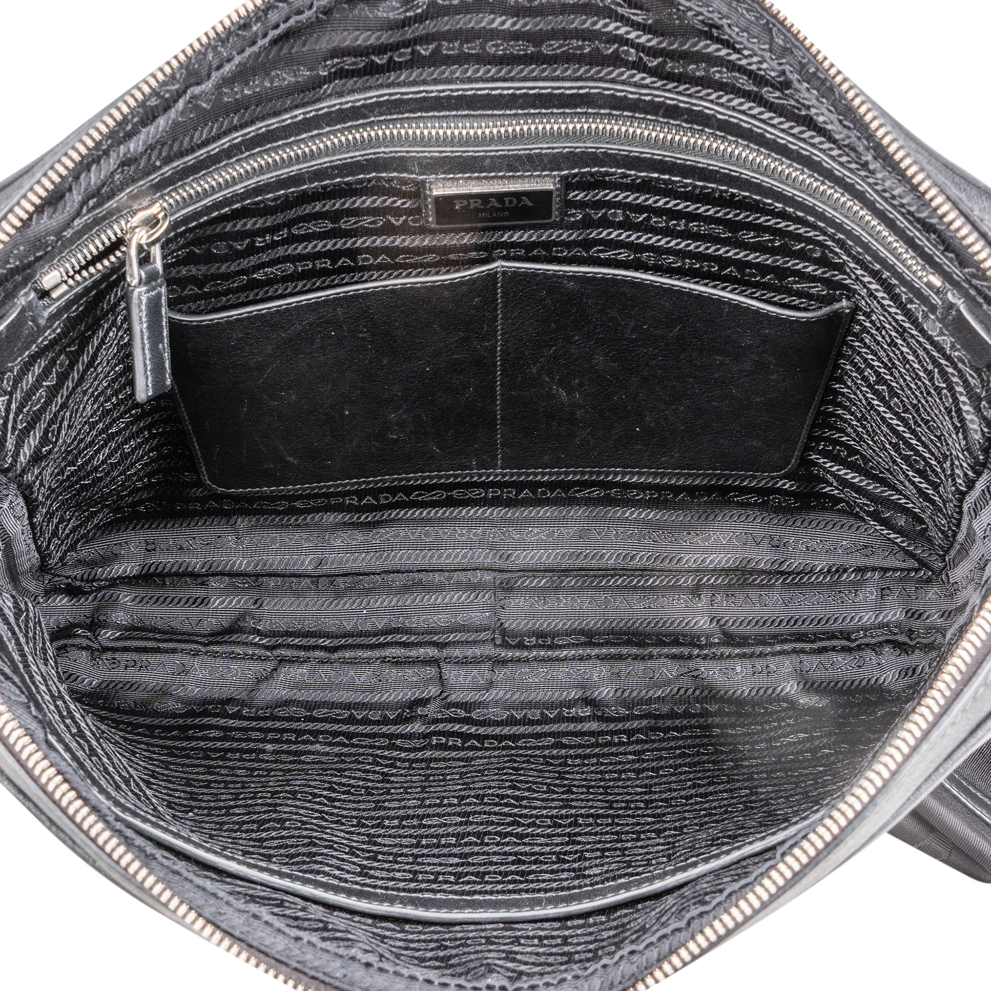 Prada Black Swift Leather Business Tasche