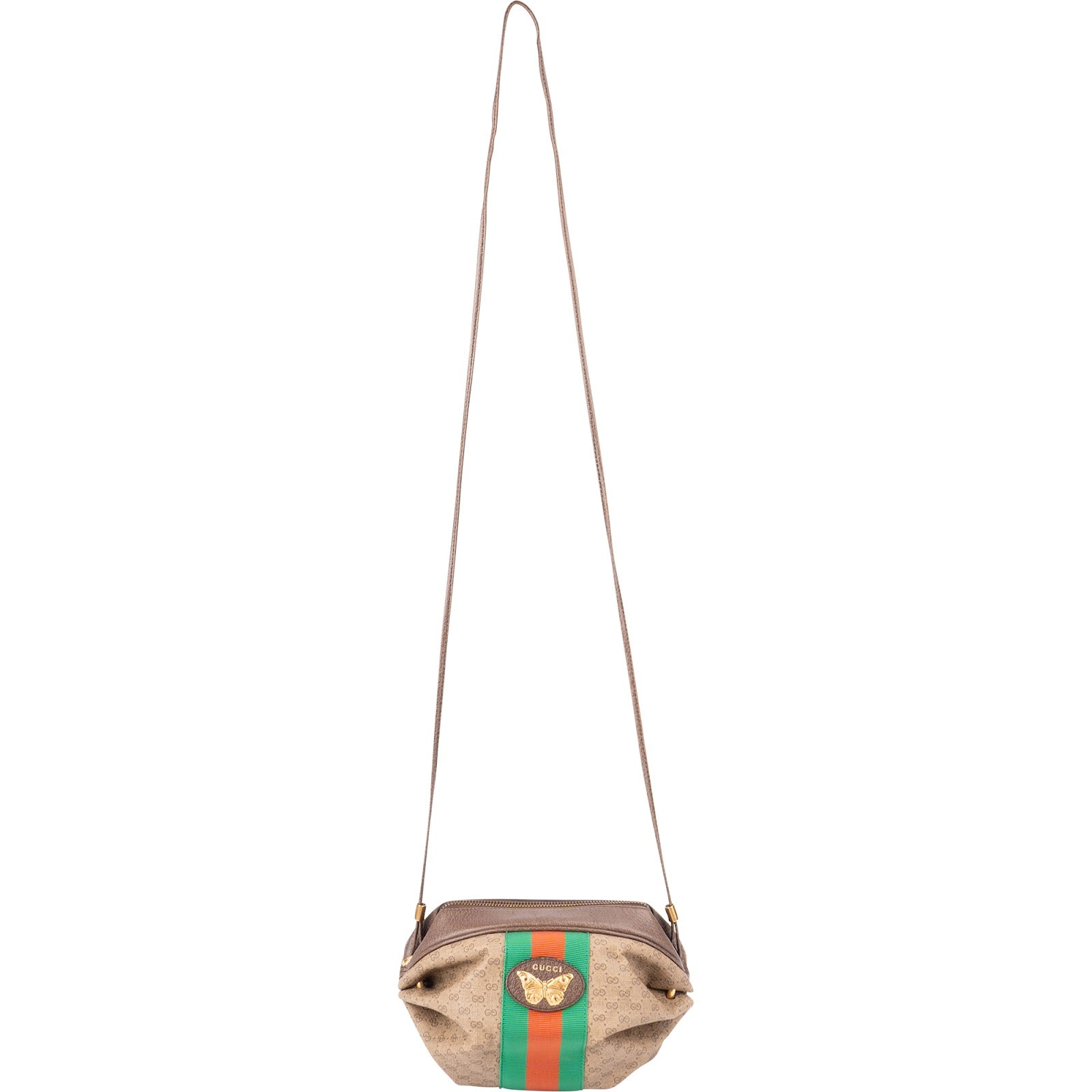 GUCCI – Monogram GG Butterfly Web-schoudertas