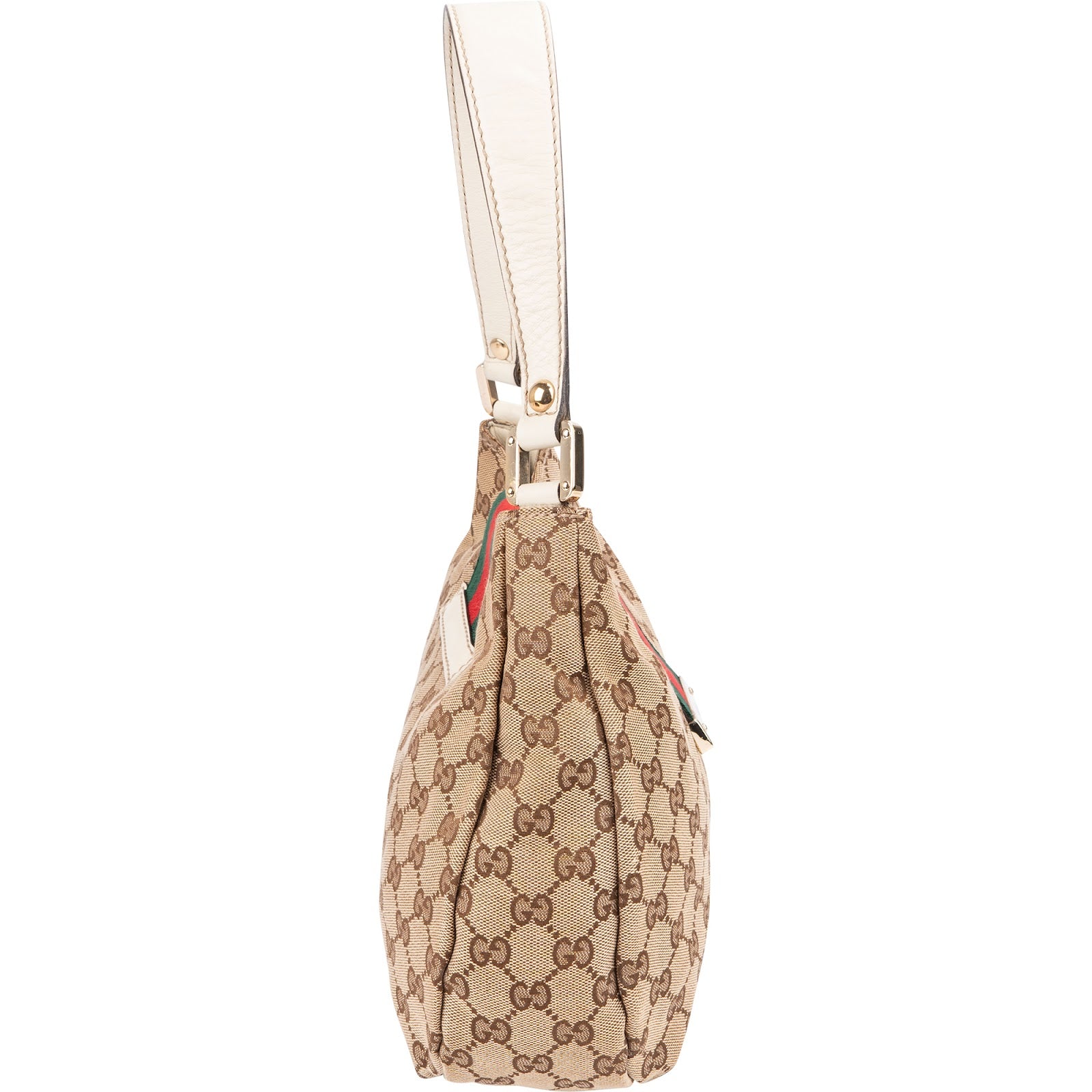 GUCCI – Monogram GG Web Hobo-schoudertas