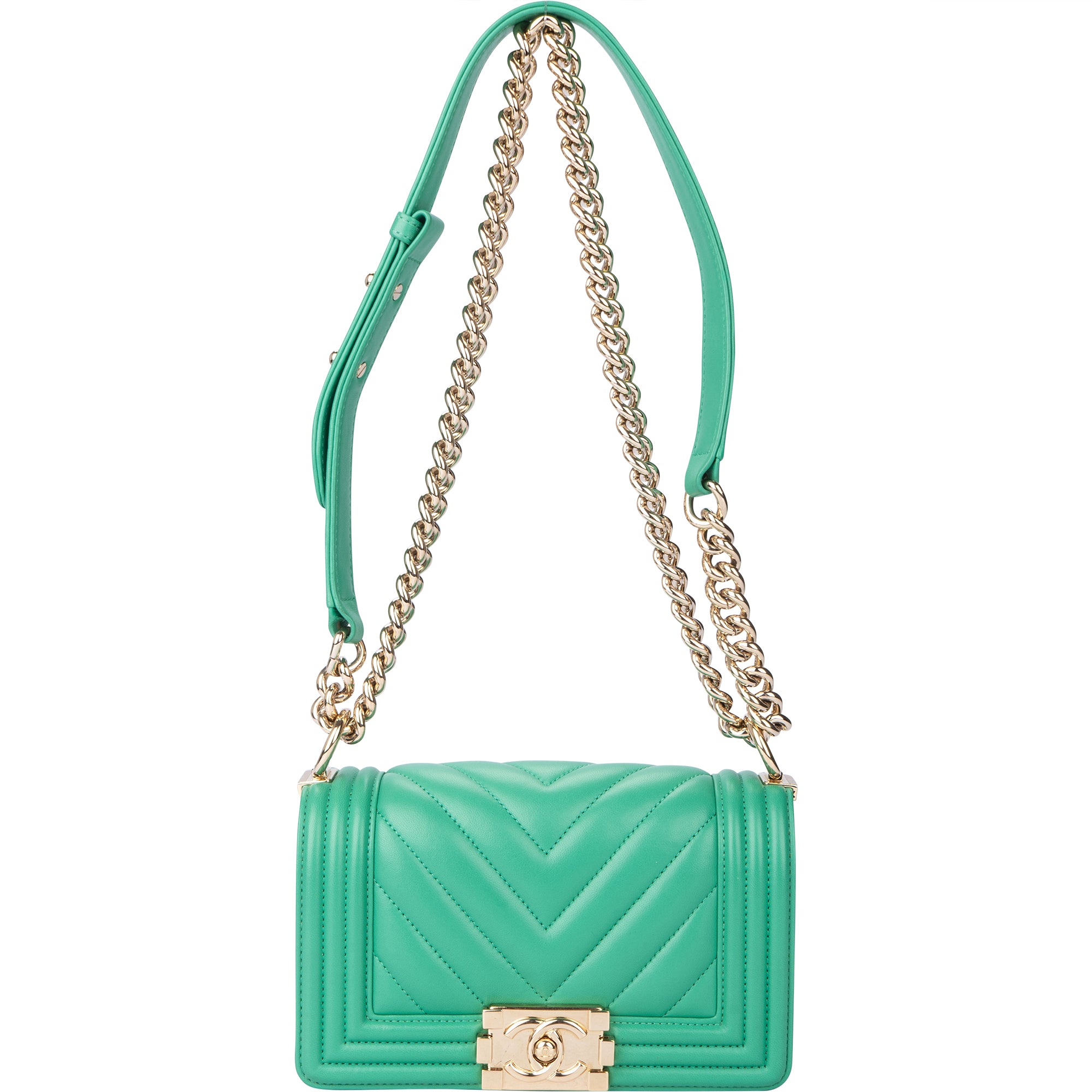 Chanel Chevron Lambskin Boy Single Flap Crossbody Bag