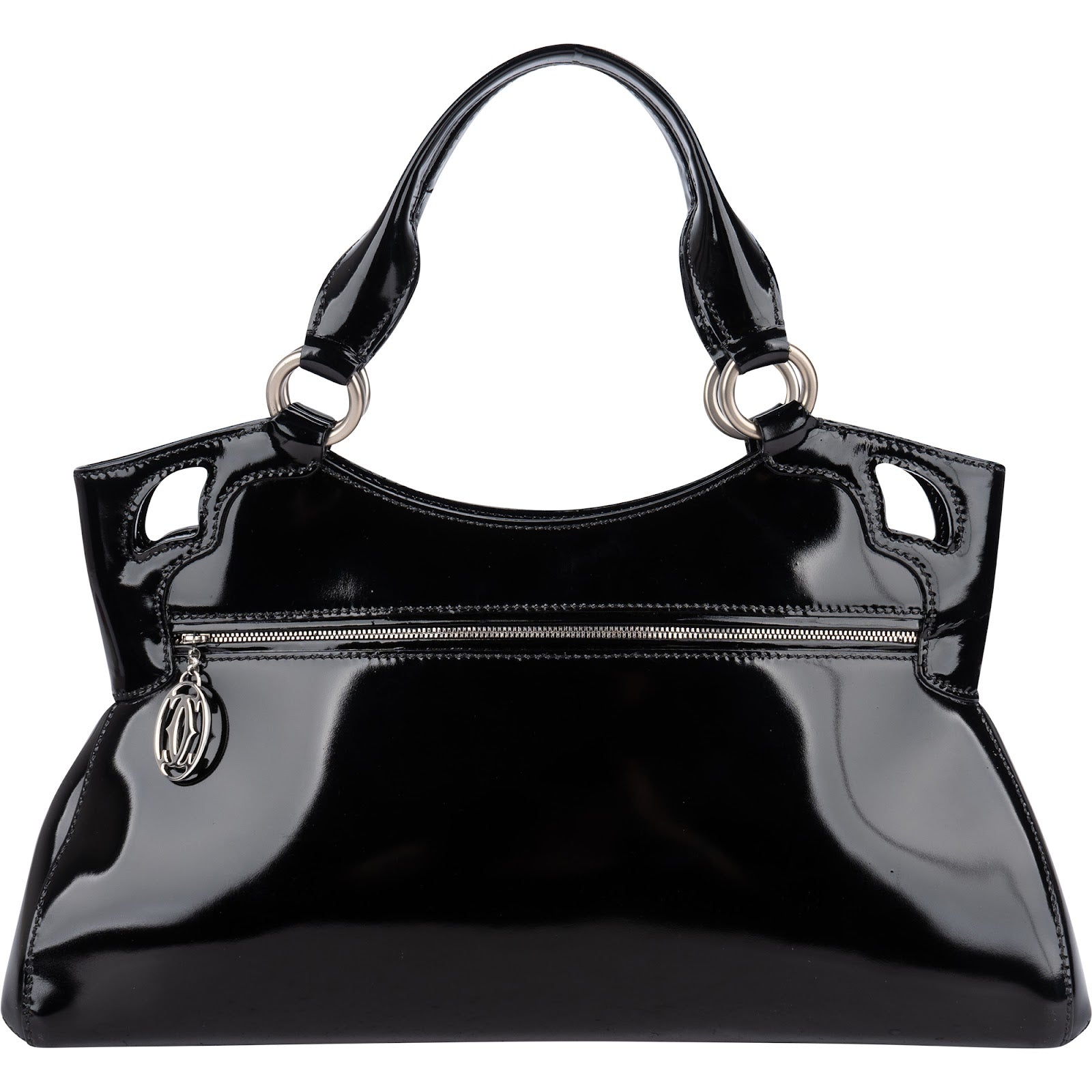 Cartier Black Patent Leather Marcello de Cartier Handbag