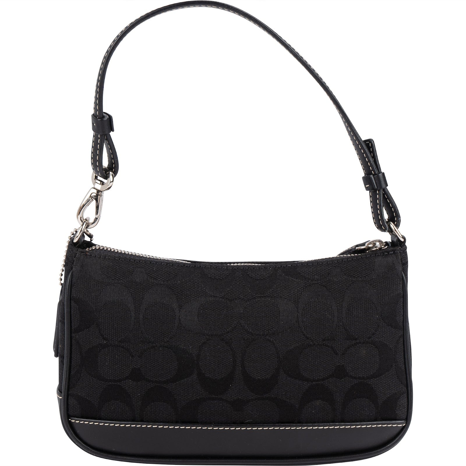 Coach Black Signature Monogram Clutch Bag