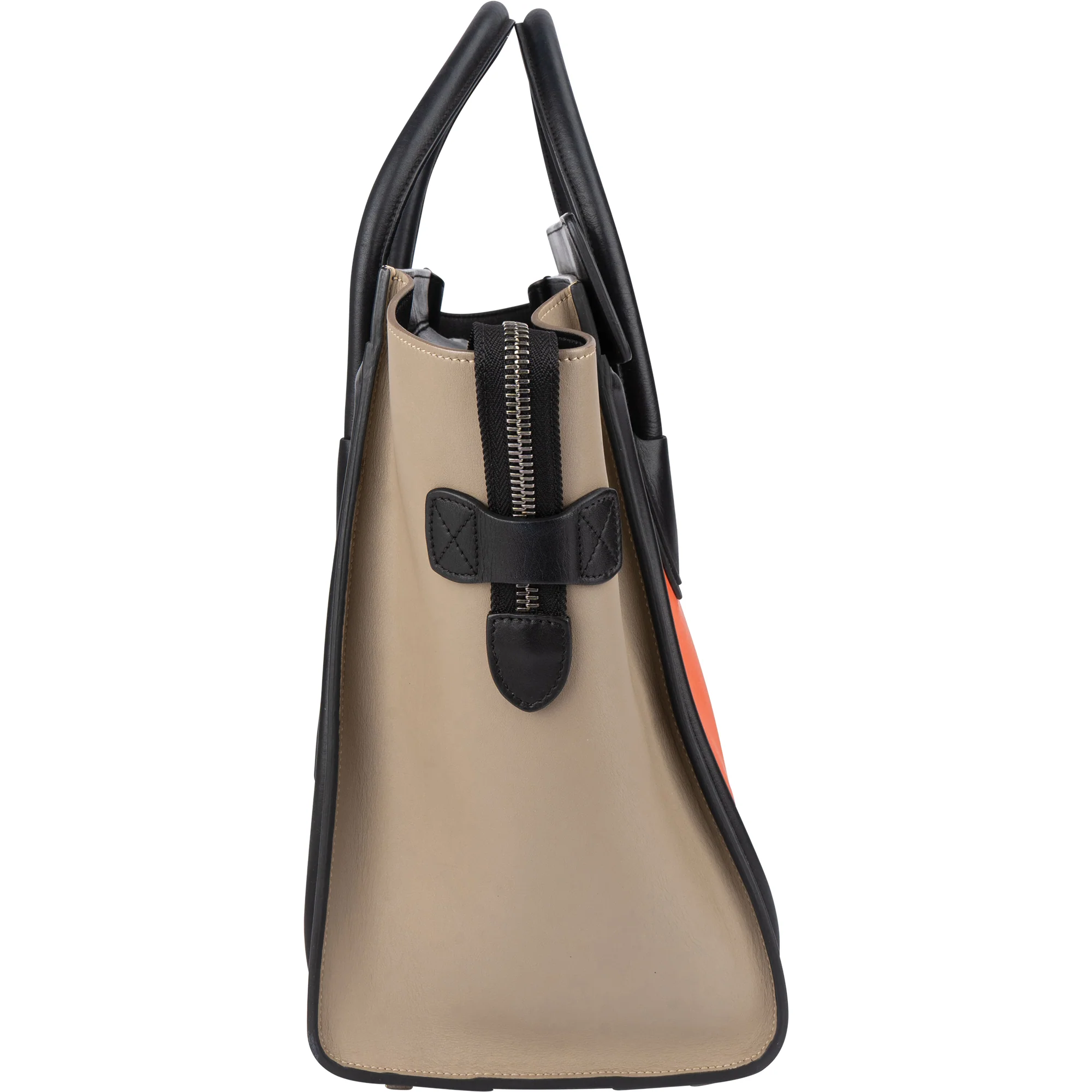 Céline Tricolor Leather Luggage Handbag