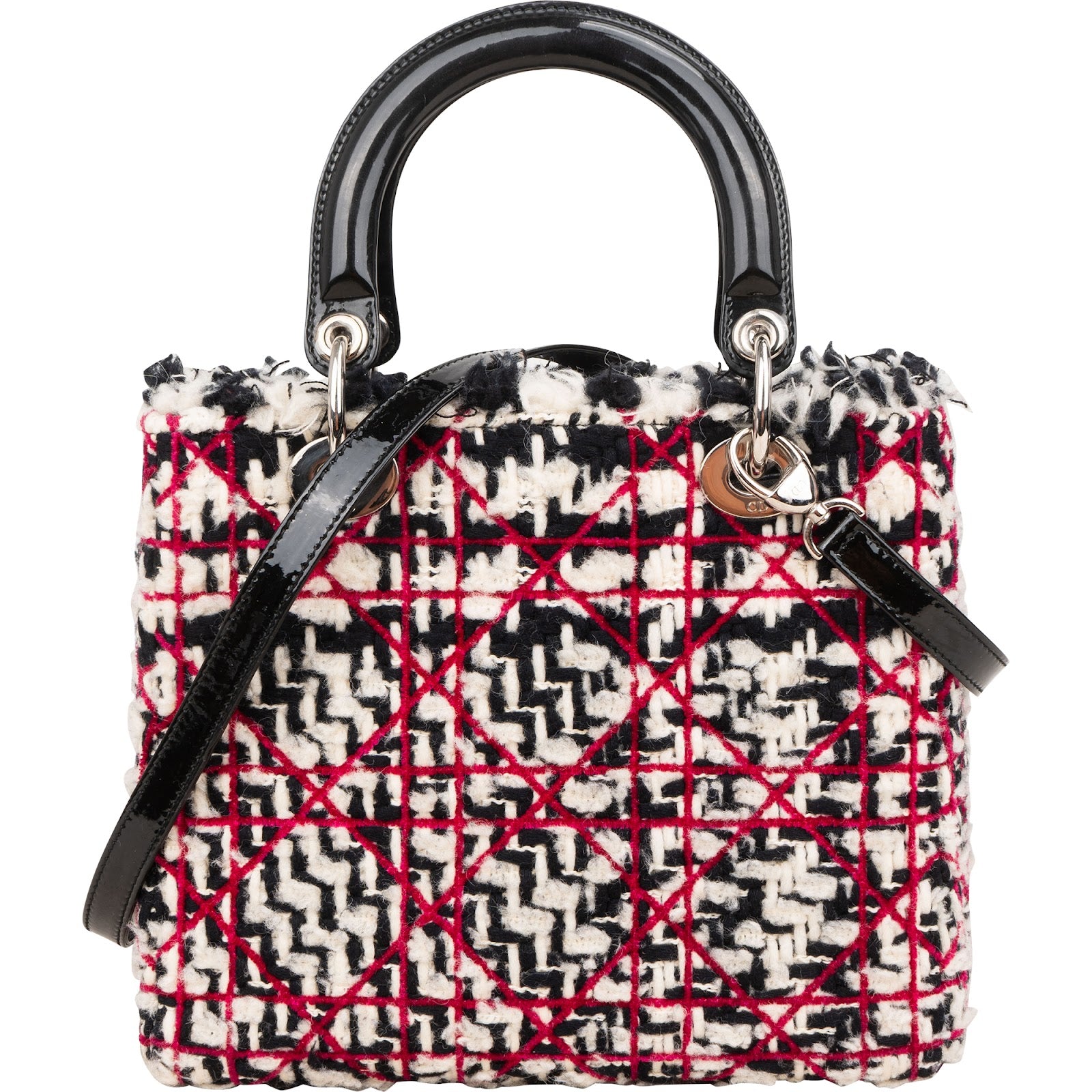 Sac à main Lady Dior en tweed multicolore de Dior