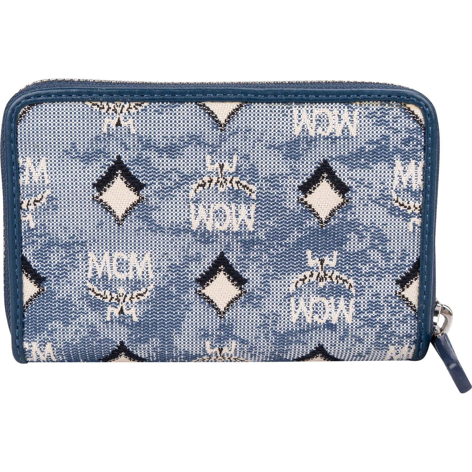 MCM Visetos Monogram Denim Jacquard Geldbörse