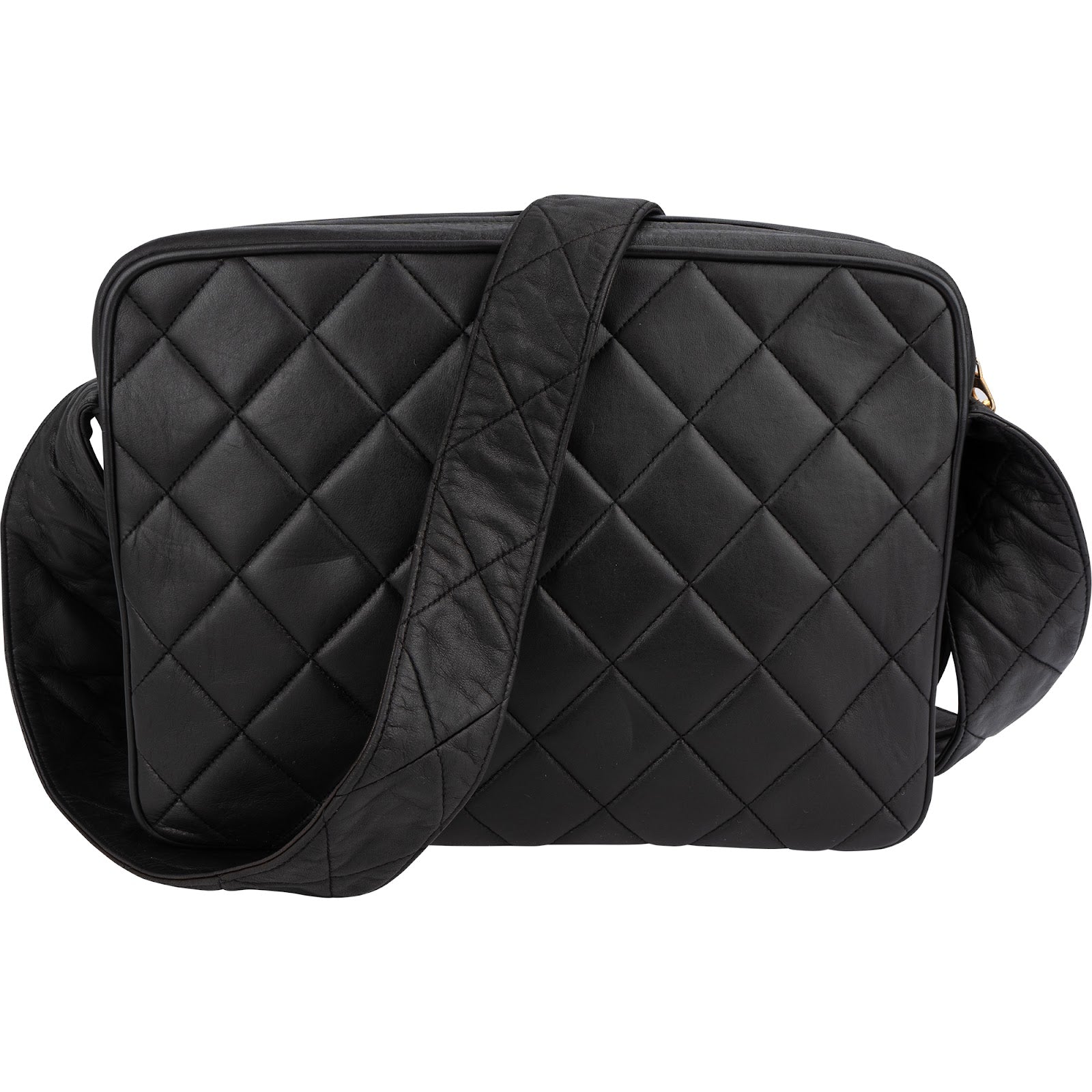 Chanel Quilted Lambskin Tassel Camera Crossbody Bag