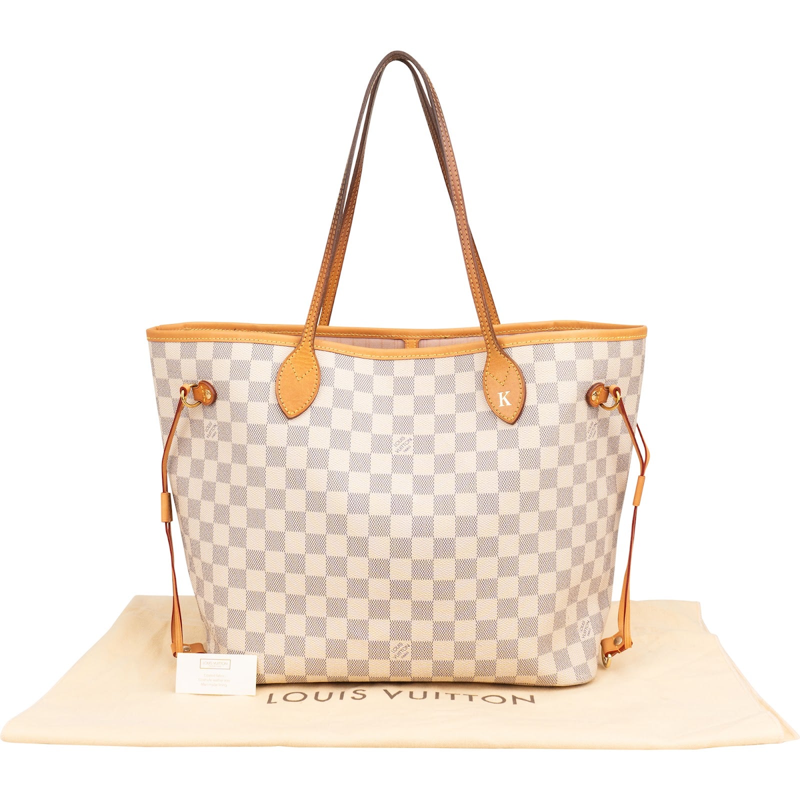 Torba na zakupy Louis Vuitton Neverfull MM z płótna Monogram Damier Azur