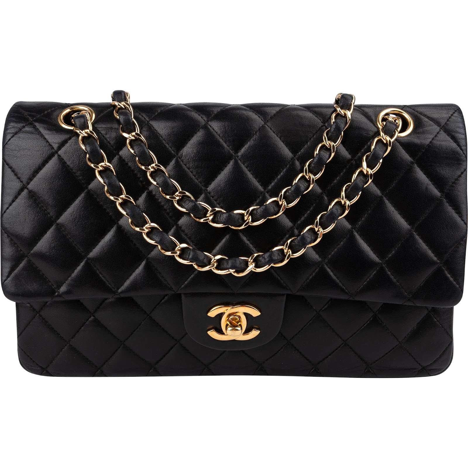 Chanel - Quilted Lambskin Medium Double Flap Shoulder Bag
