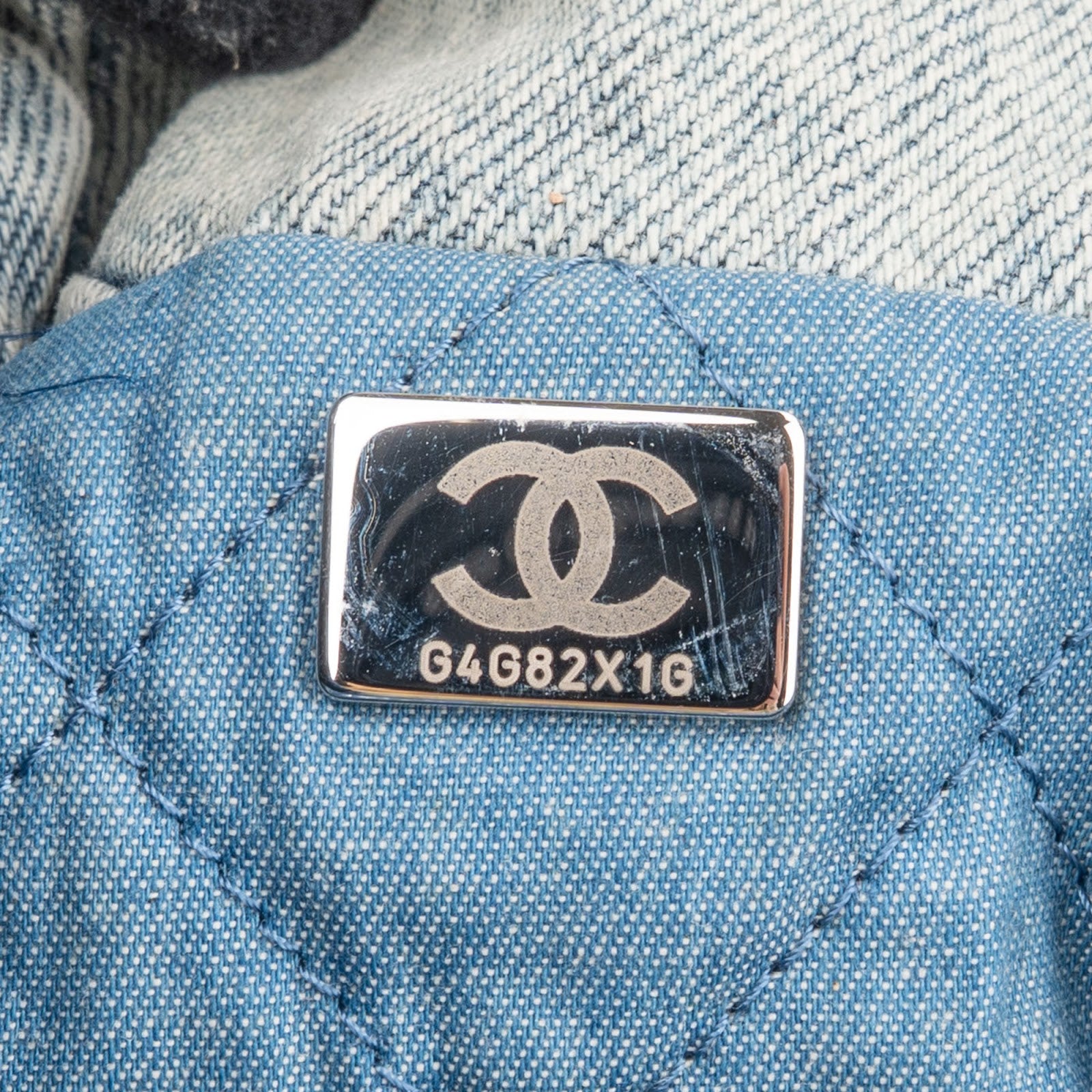 Chanel 22 Quilted Denim Chanel  Tote Shoulder Bag