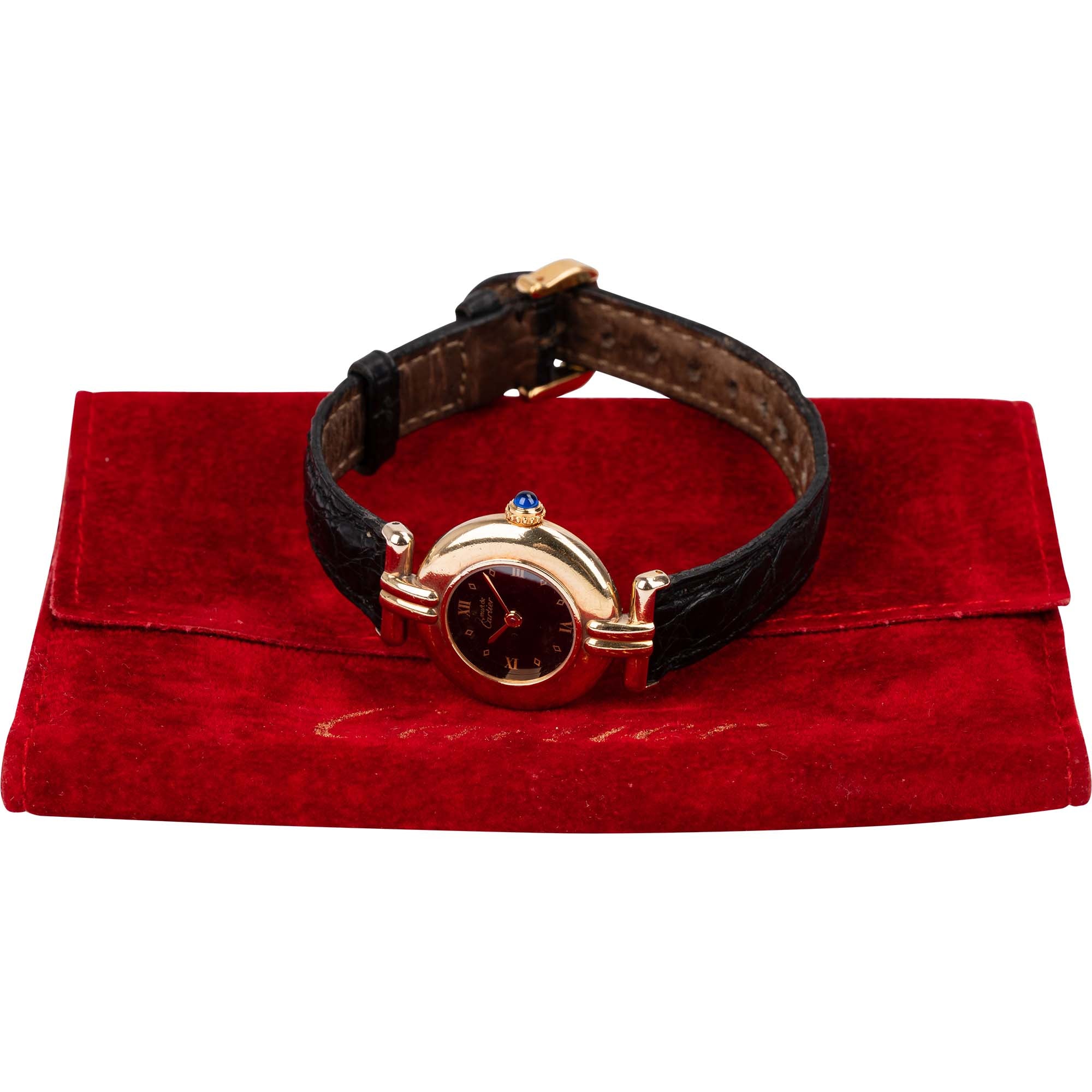 Cartier Gold Tone Vermeil Colisee Damenuhr