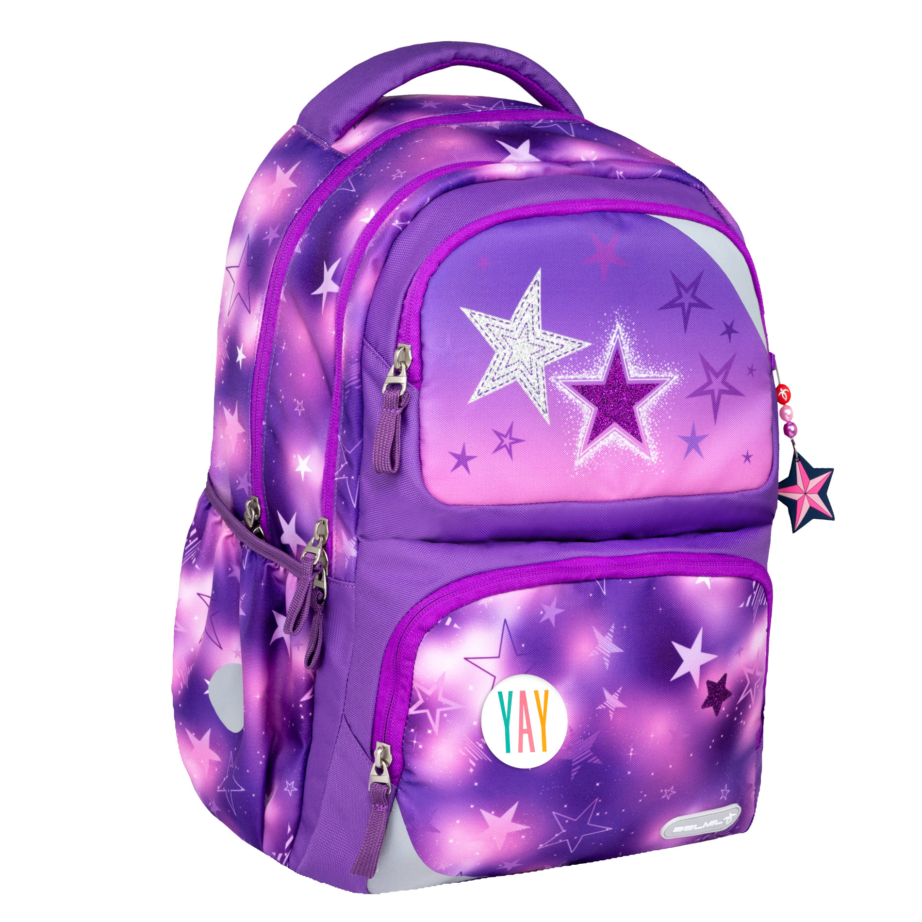 Maxi Pack Schulrucksack mit Brustgurt 2tlg. Set - "Stars"