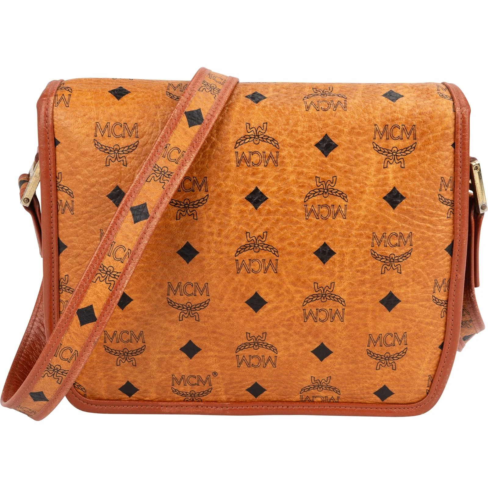 MCM Monogram Visetos Coated Canvas Flap Crossbody Bag