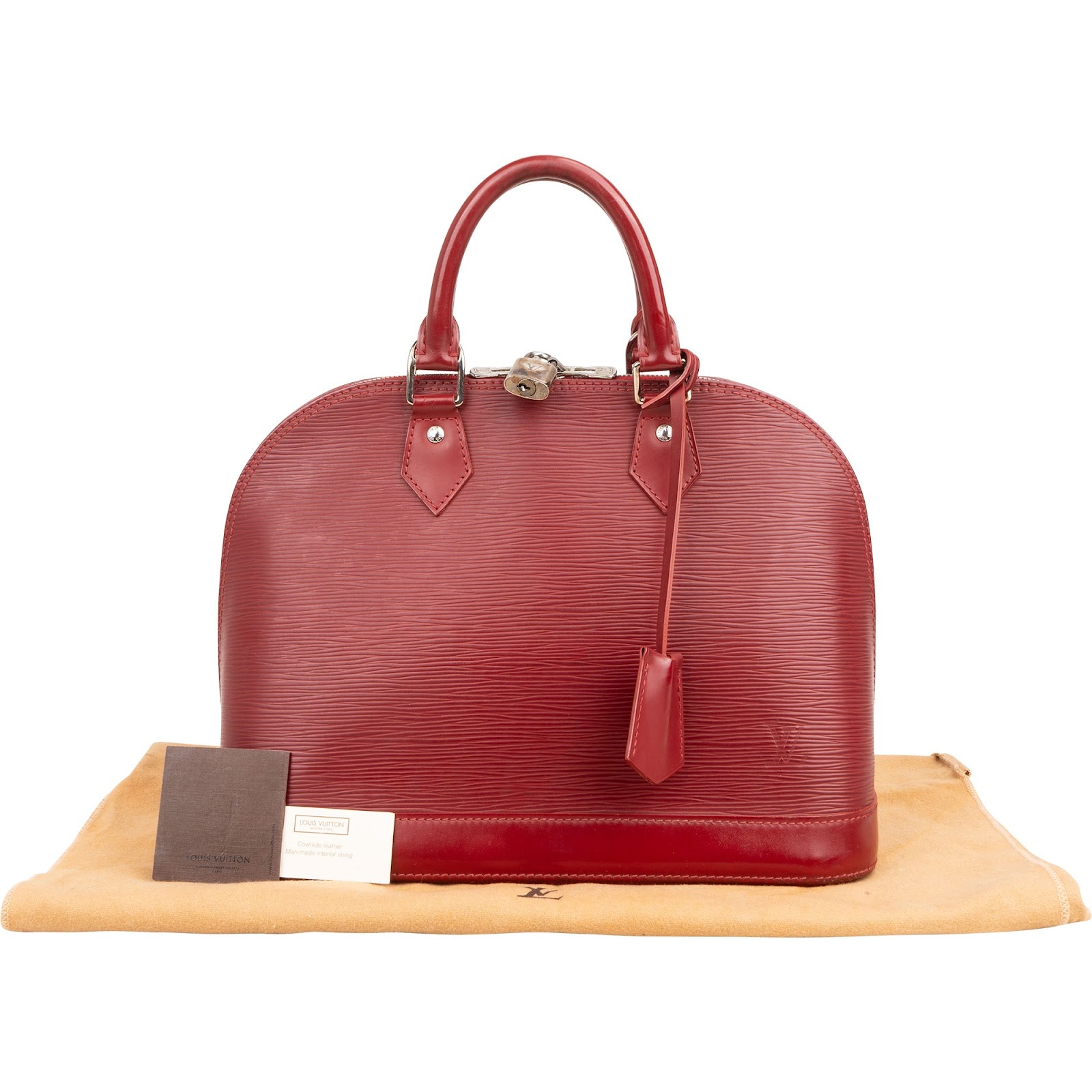 Sac à main Alma PM Louis Vuitton en cuir Epi rouge