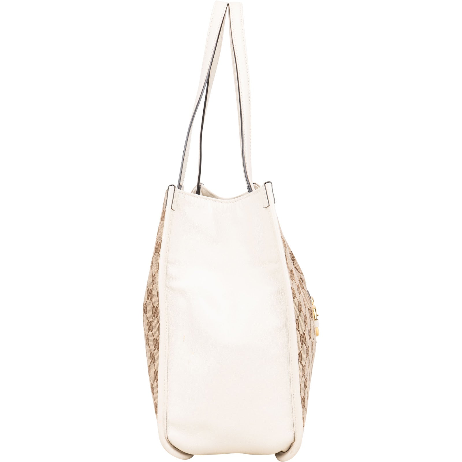 Gucci Monogram GG Canvas Horsebit Tote Shoulder Bag
