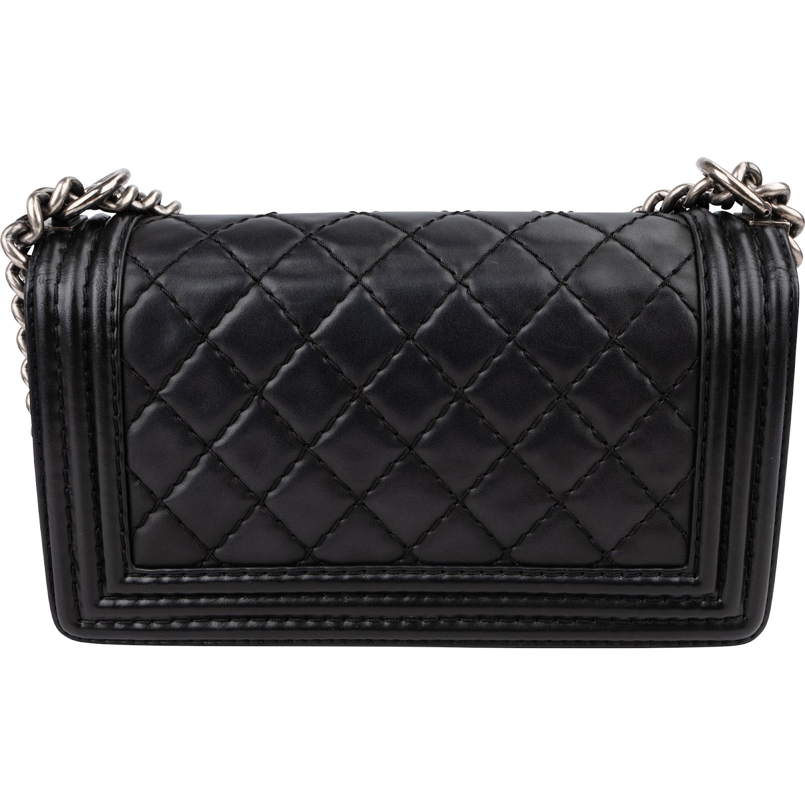 Chanel Quilted Lambskin Medium Boy Single Flap Crossbody Bag